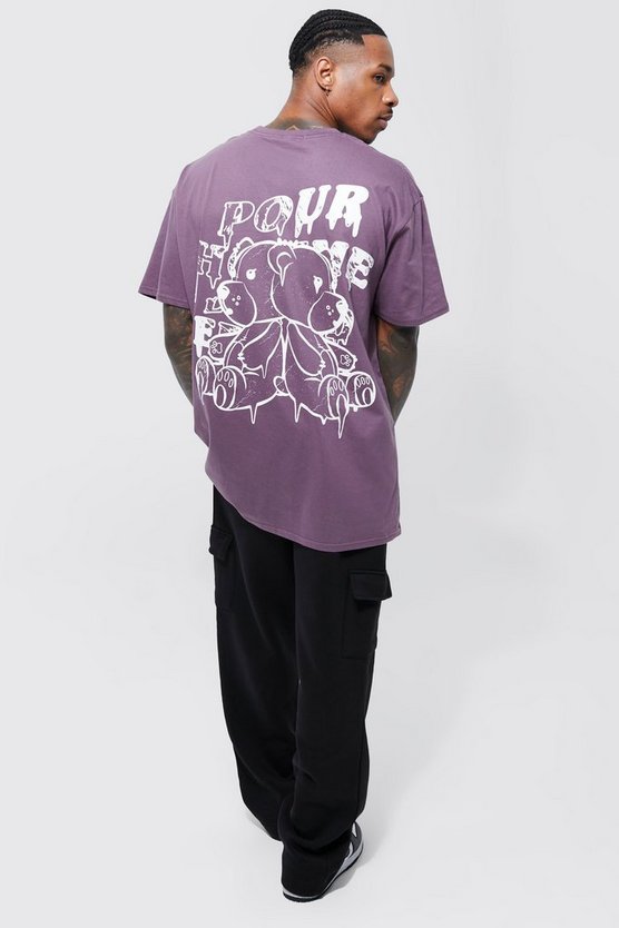 Oversize Grafik T-Shirt mit Teddy-Grafik