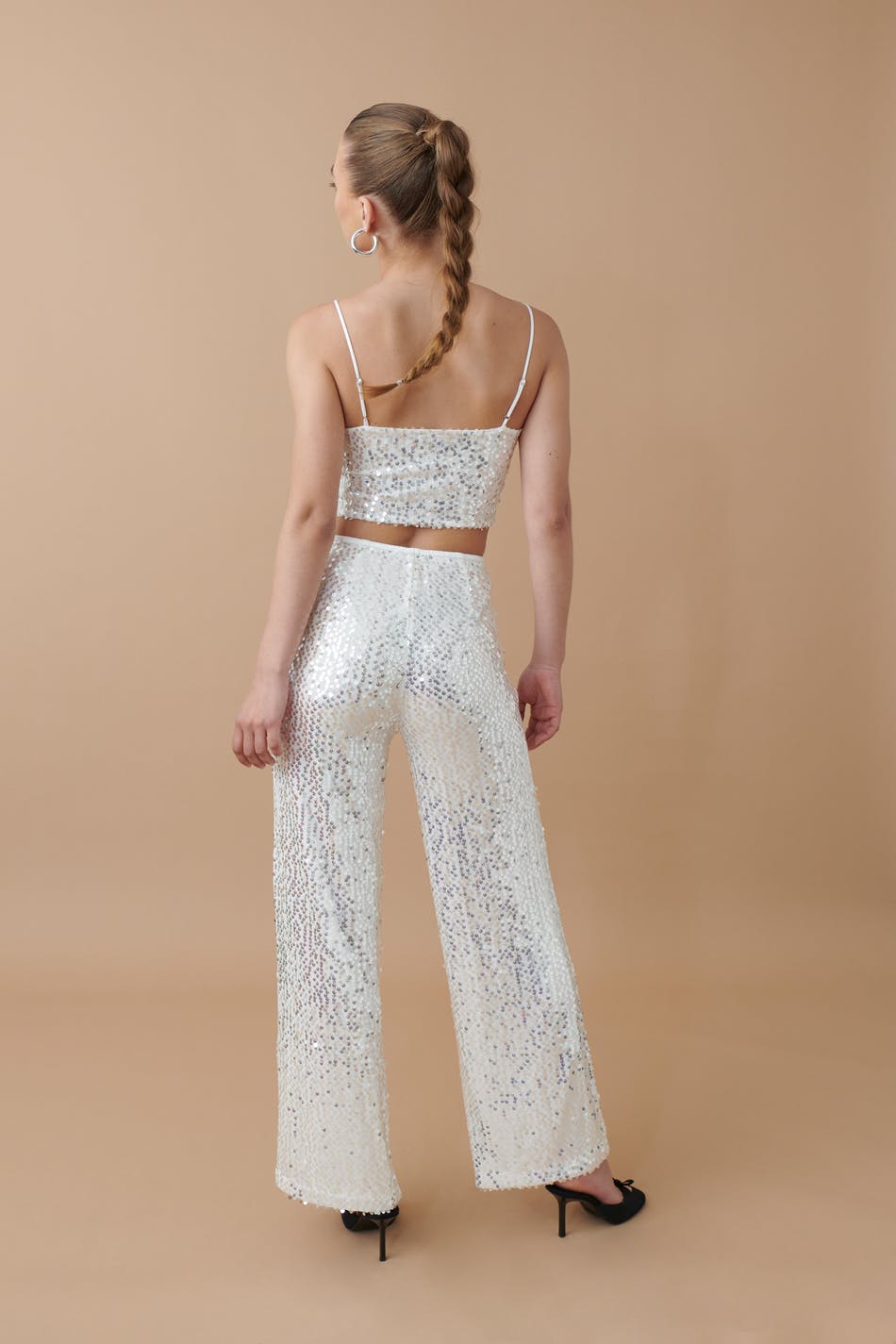 Shimmer sequin trousers