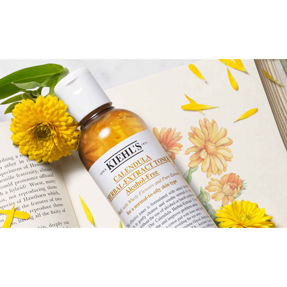 kiehl's Calendula Herbal Extract-Toner Tonique sans alcool au calendula pour peaux normales à grasses