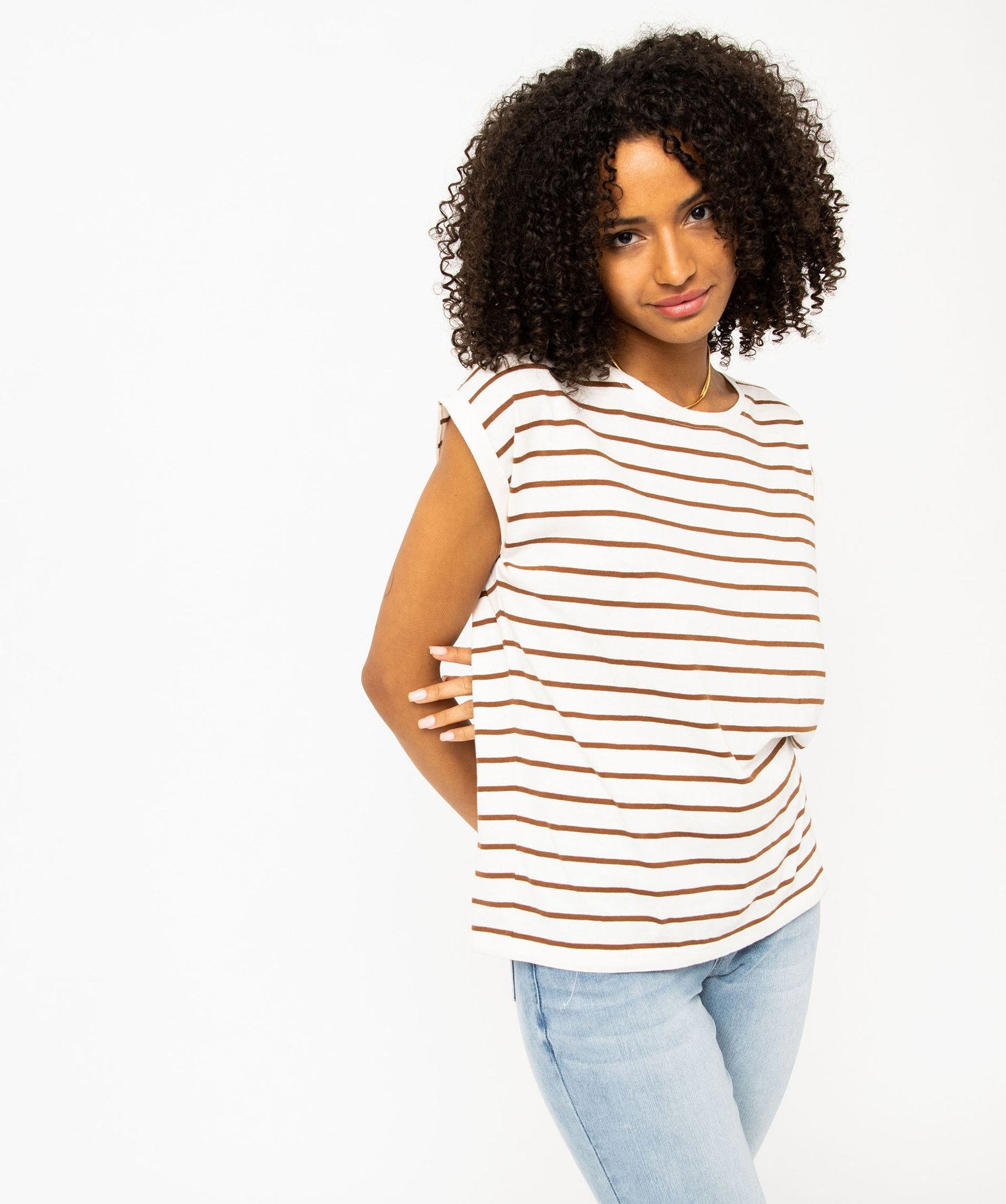 Tee-shirt femme rayé à manches ultra courtes raye | GEMO