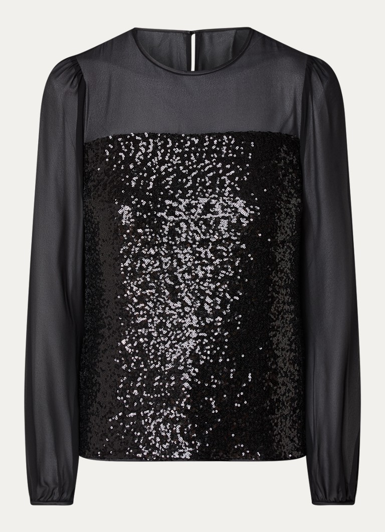 Hobbs Zariah semi-transparent top with sequins