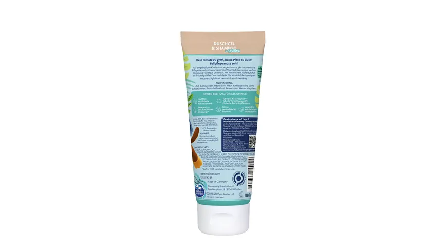 Mabyen Kids Duschgel & Shampoo + Spülung mit Apfelduft 180 ml