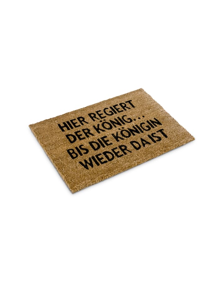 relaxdays Fußmatte König und Königin in Braun - (B)60 x (T)40 cm günstig kaufen onesize
