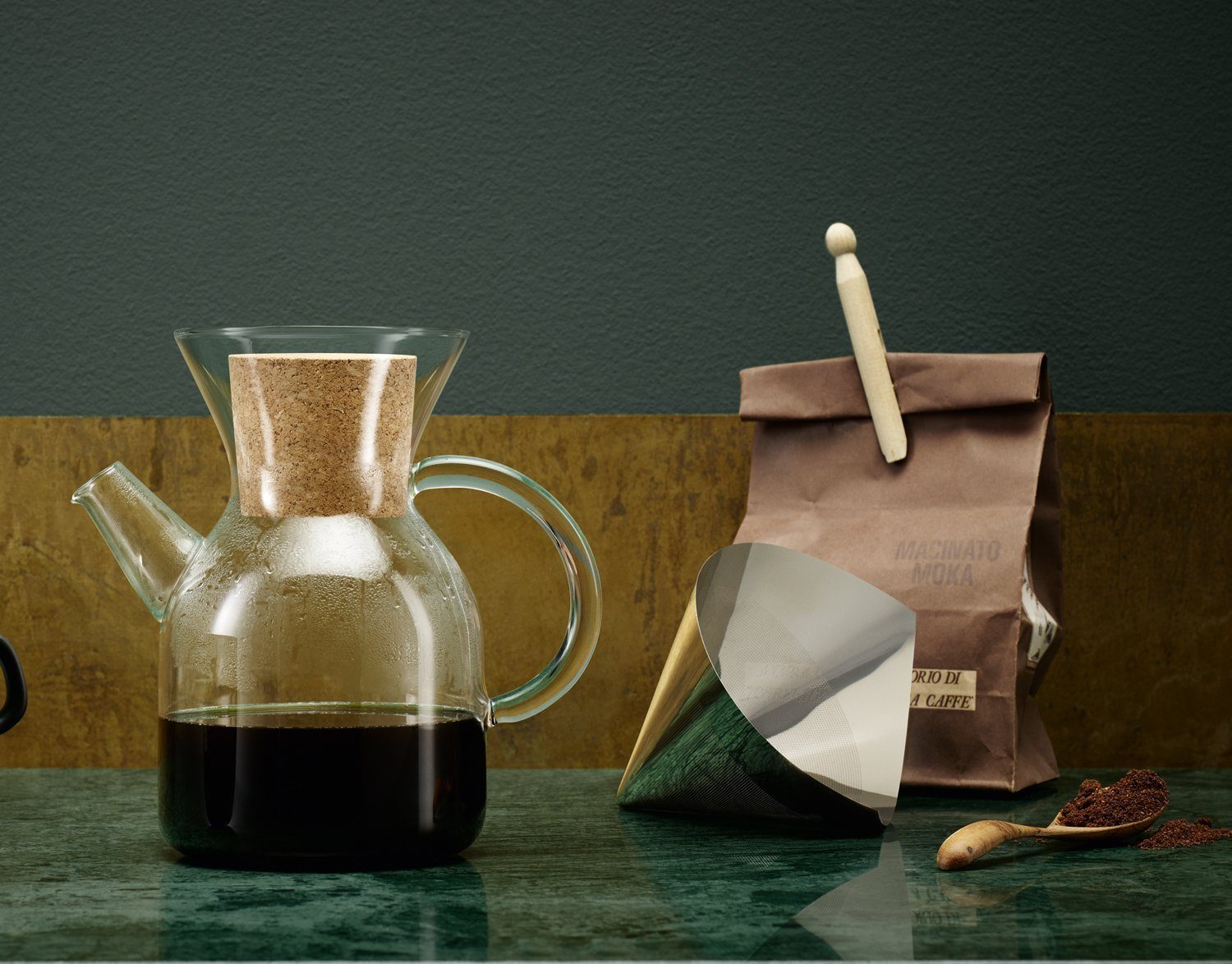 Eva Solo Kaffeebereiter Pour Over, 1l Kaffeekanne, Edelstahlfilter
