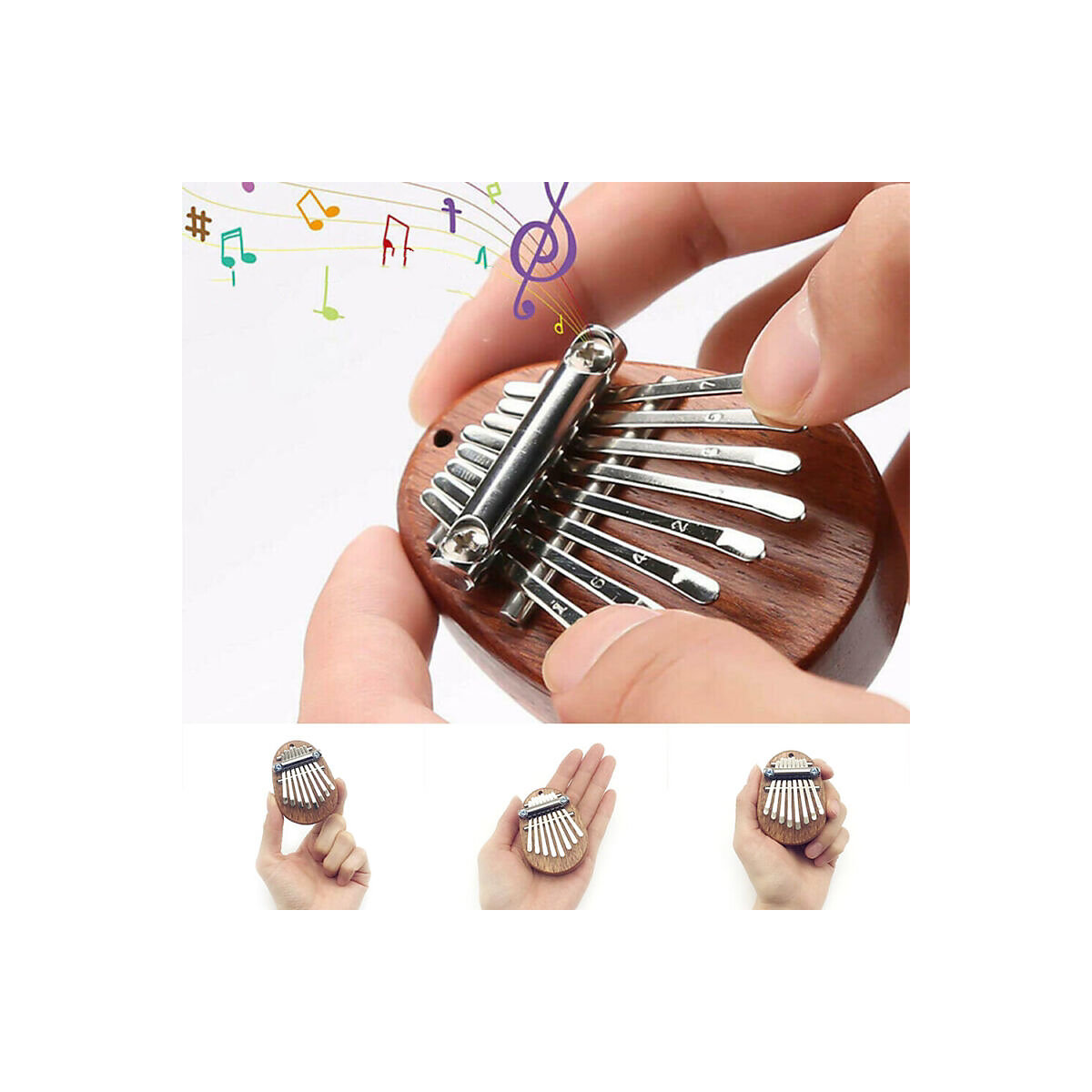 Mini Daumenklavier Kalimba Musikinstrument 8-stimmiges Mini-Daumenklavier