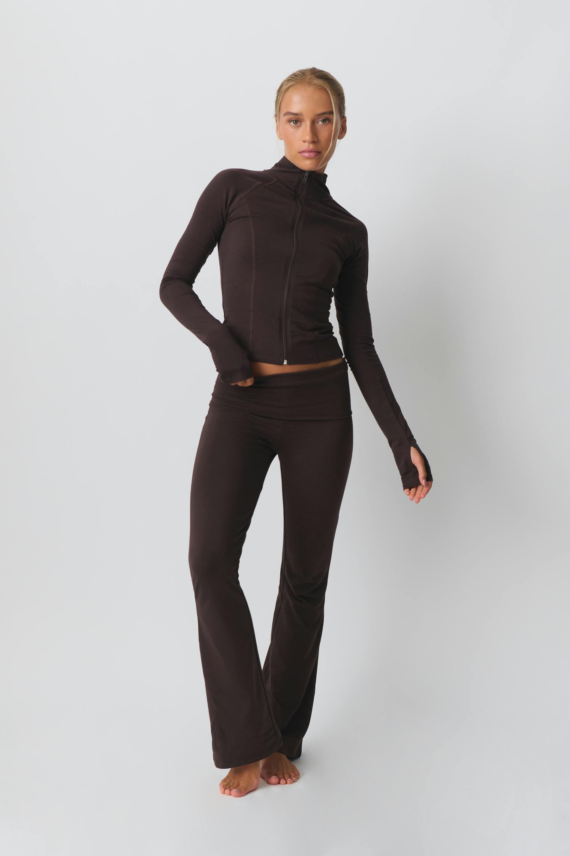 Soft touch folded trouser