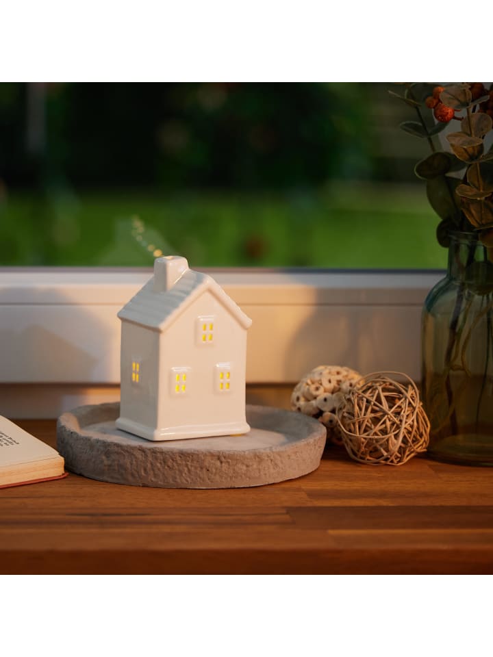 relaxdays Teelichthaus in Weiß - (B)7,5 x (H)12 x (T)6 cm günstig kaufen onesize