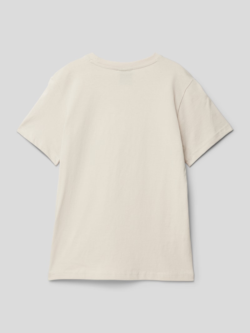 T-Shirt mit Logo-Print in ecru