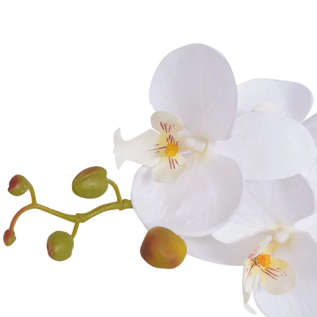 Künstliche Zimmerpflanze Künstliche Orchidee mit Topf 75 cm Weiß Pflanze realistisch echt, vidaXL, Höhe 0 cm