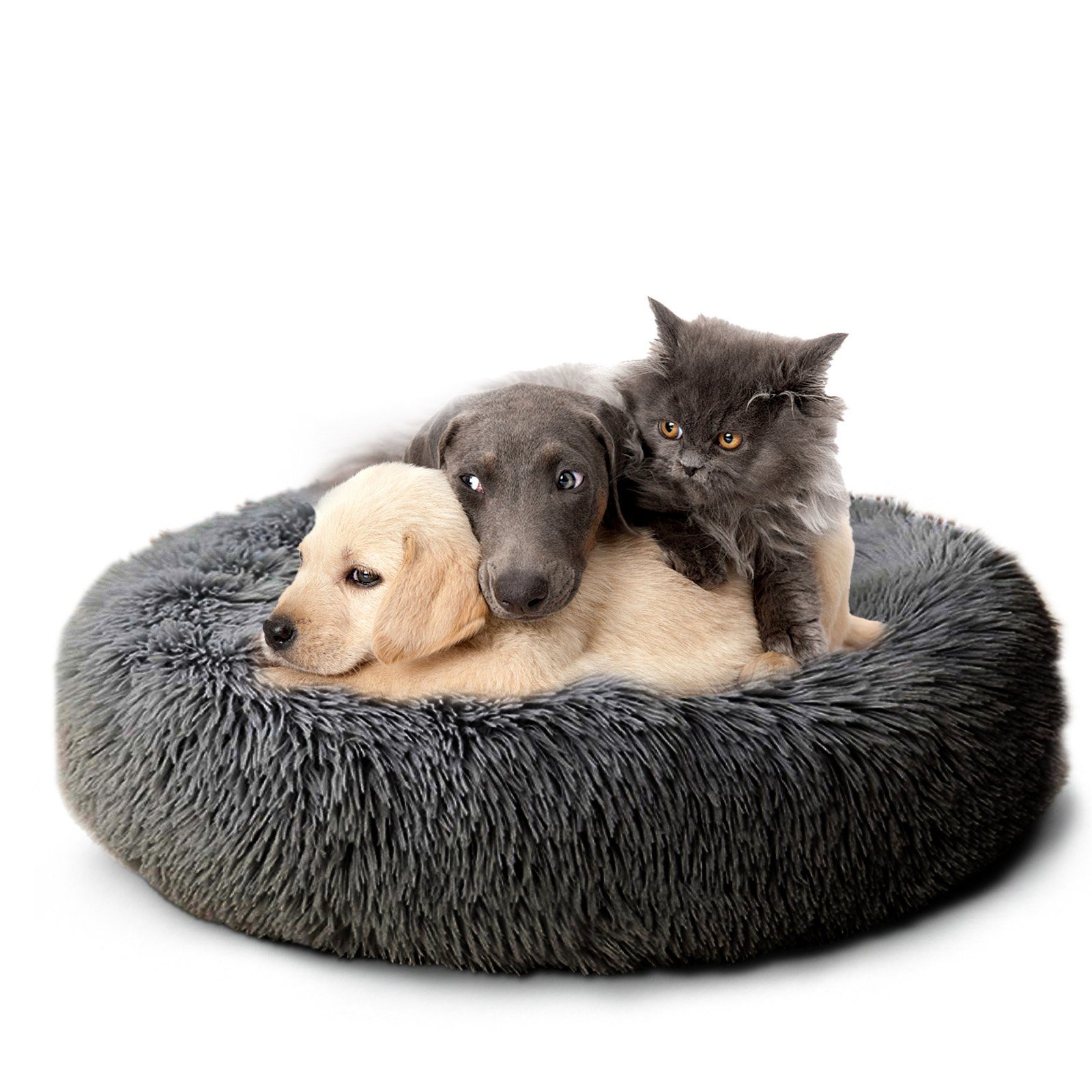 CALIYO Tierbett Tierbetten 100 cm, Waschbar Flauschiges Hundebett Katzenbett, Waschbar Hundesofa Tierbetten für Kleine, Mittelgroße Hunde, Katzen