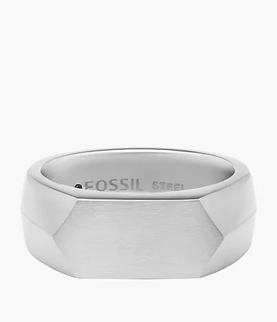 Fossil Siegelring All Stacked Up Edelstahl