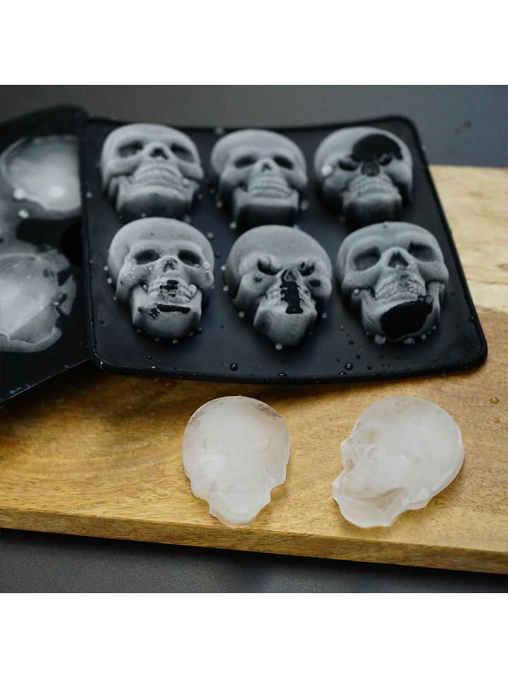 Geda Labels Eiswürfelform Totenkopf 2er Set in Schwarz - 13,9x13,9x1,7cm günstig kaufen onesize