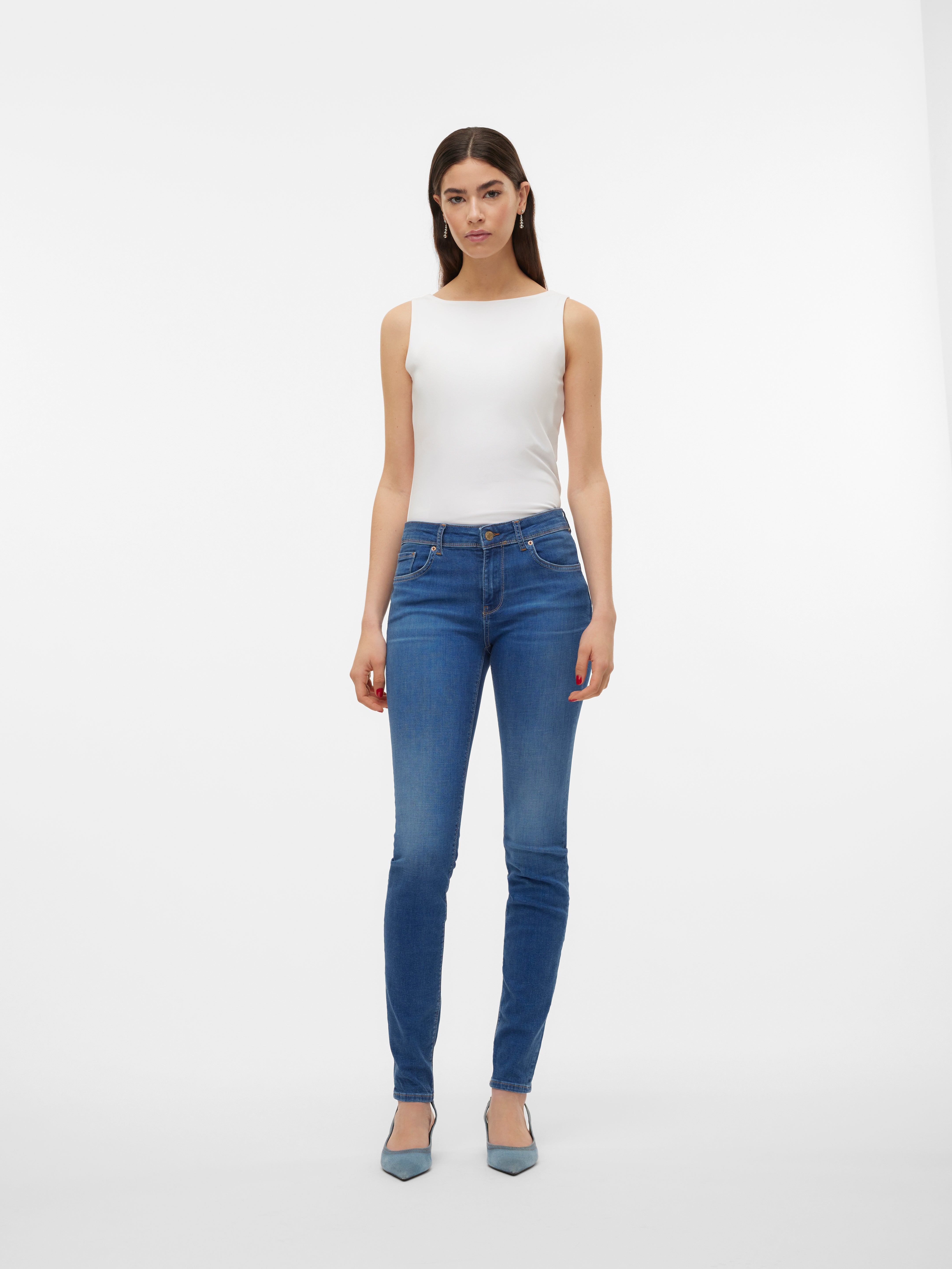 VMLUX Mid Rise Slim Fit Jeans