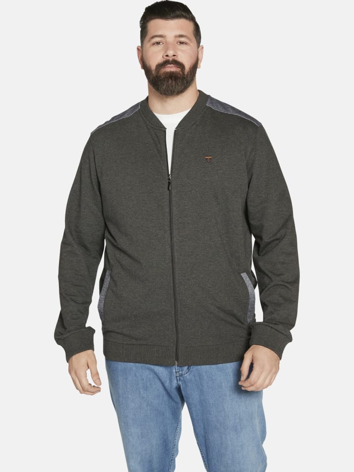 Charles Colby Sweatjacke DUKE GABRIEL in dunkelgrau günstig kaufen