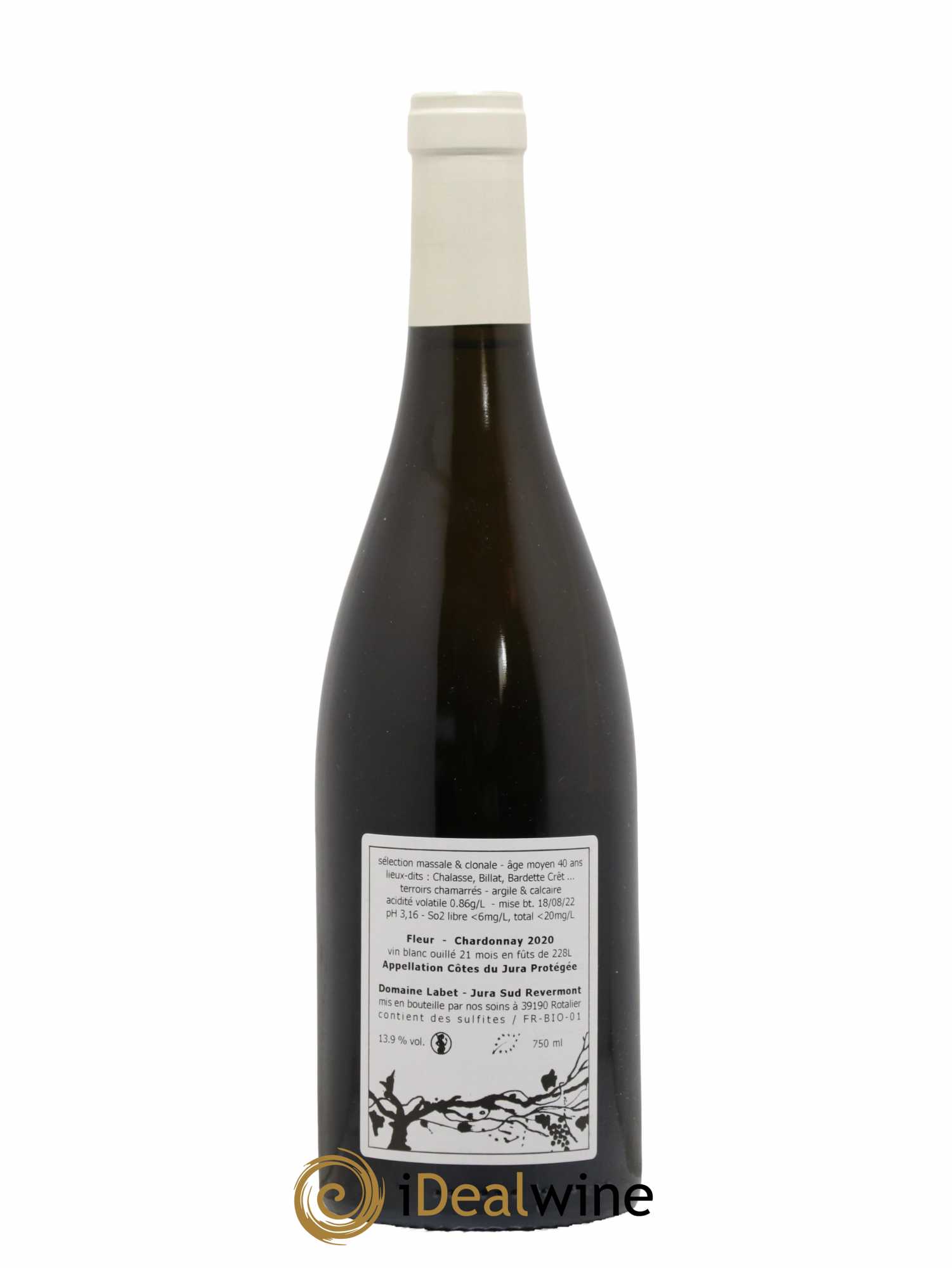 Côtes du Jura Chardonnay Fleur Labet (Domaine)  2020 - Lot de 1 Bouteille