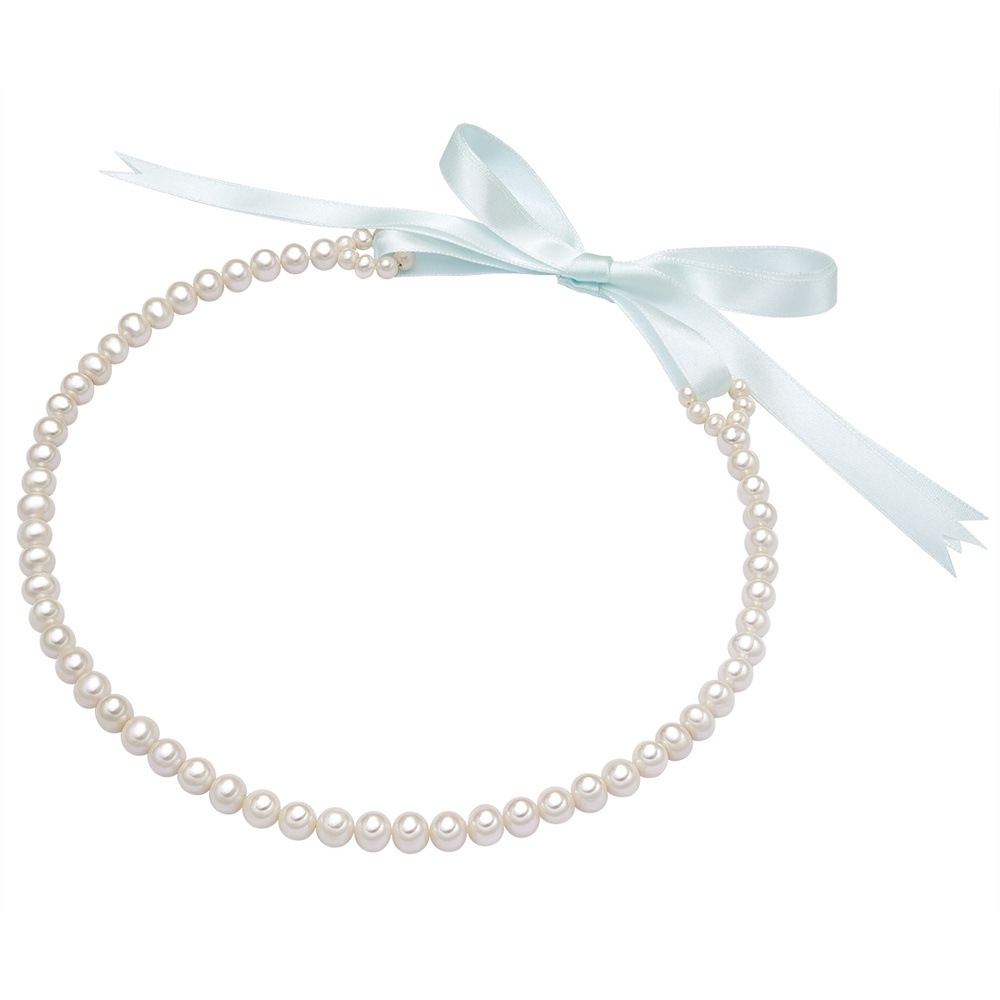 Valero Pearls Collier de perles Perle de culture d'eau douce Perle de culture d'eau douce en Bl collier
