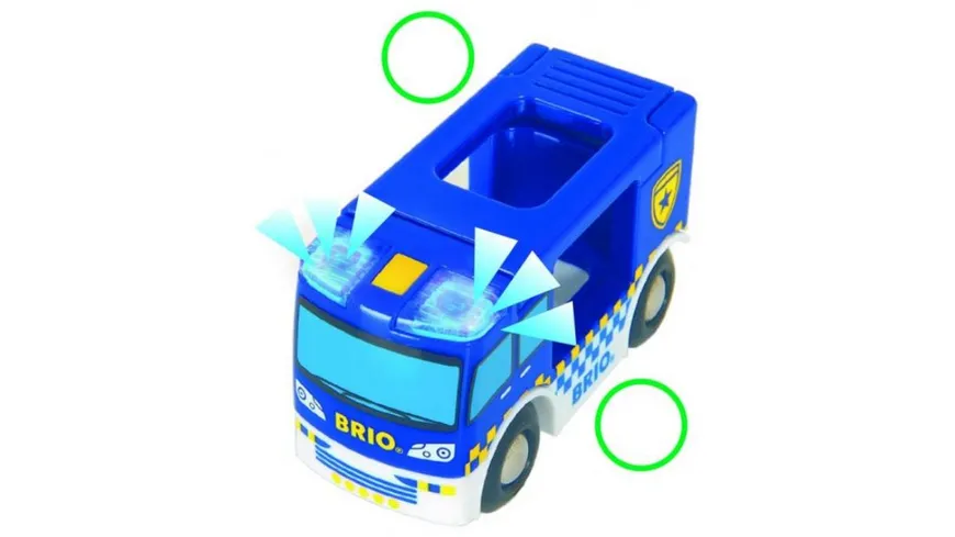 BRIO Bahn - Polizeiwagen mit Licht und Sound