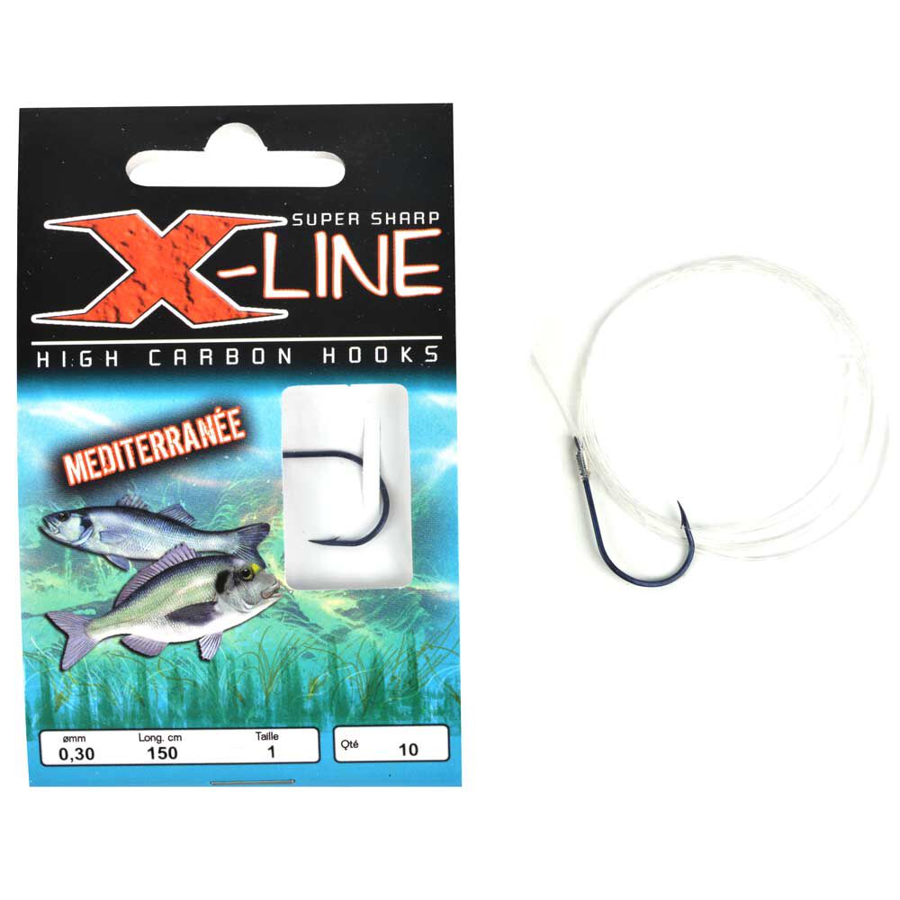 Förknutna havsfiskekrokar x-line mediterranee (x10)
