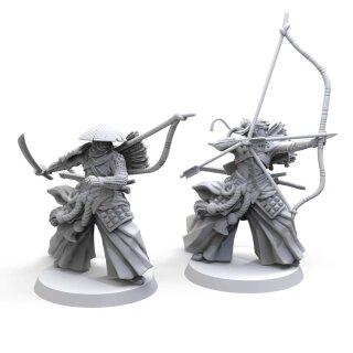 Eldfall Chronicles - Miniatures - Musha Bowmaster & Swordmaster