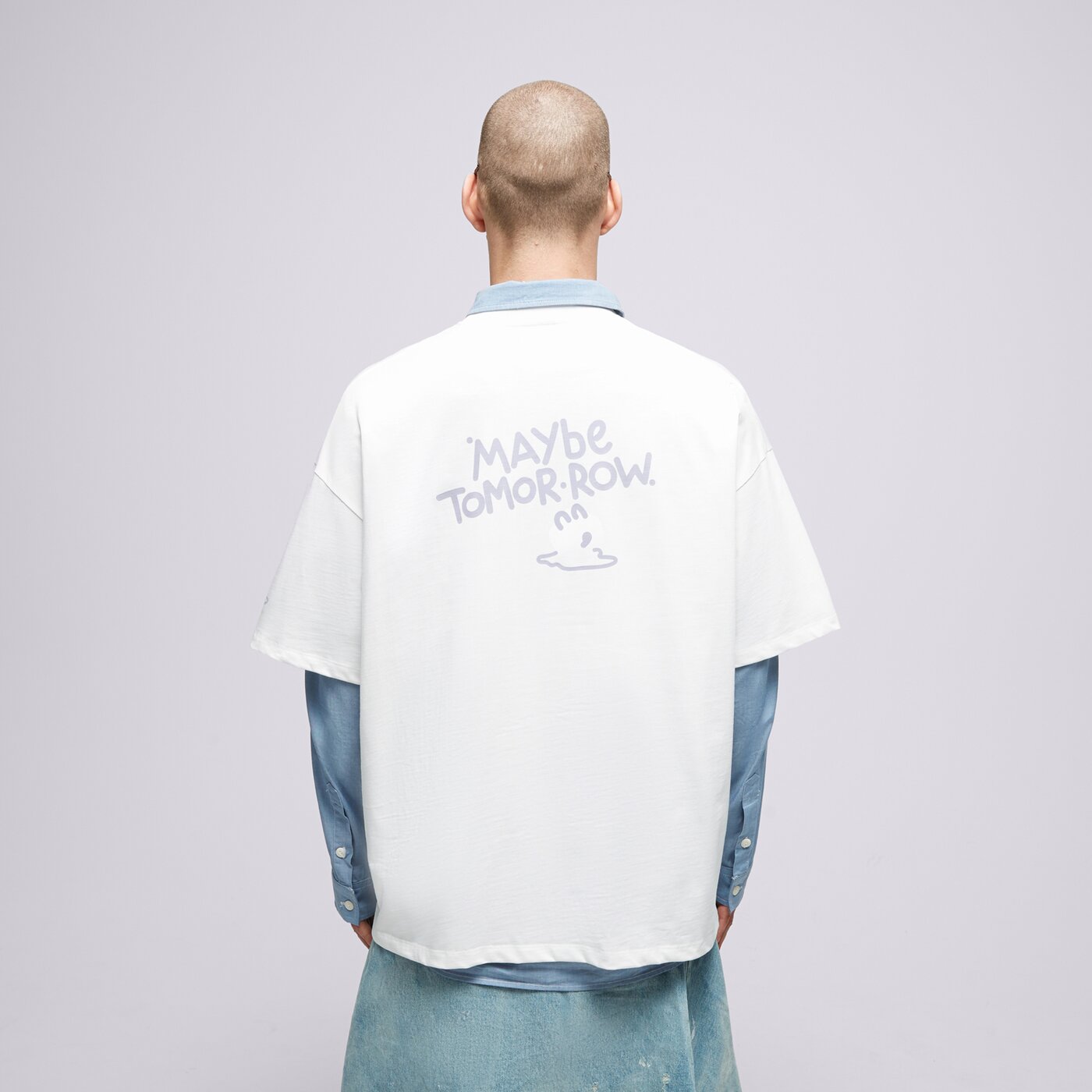 S.NOW JOB SIZEER T SHIRT “MAYBE”-NATURAL WHITE Weiß