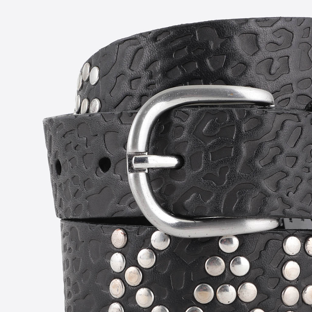 HENDA  Ceinture en cuir noir Femme