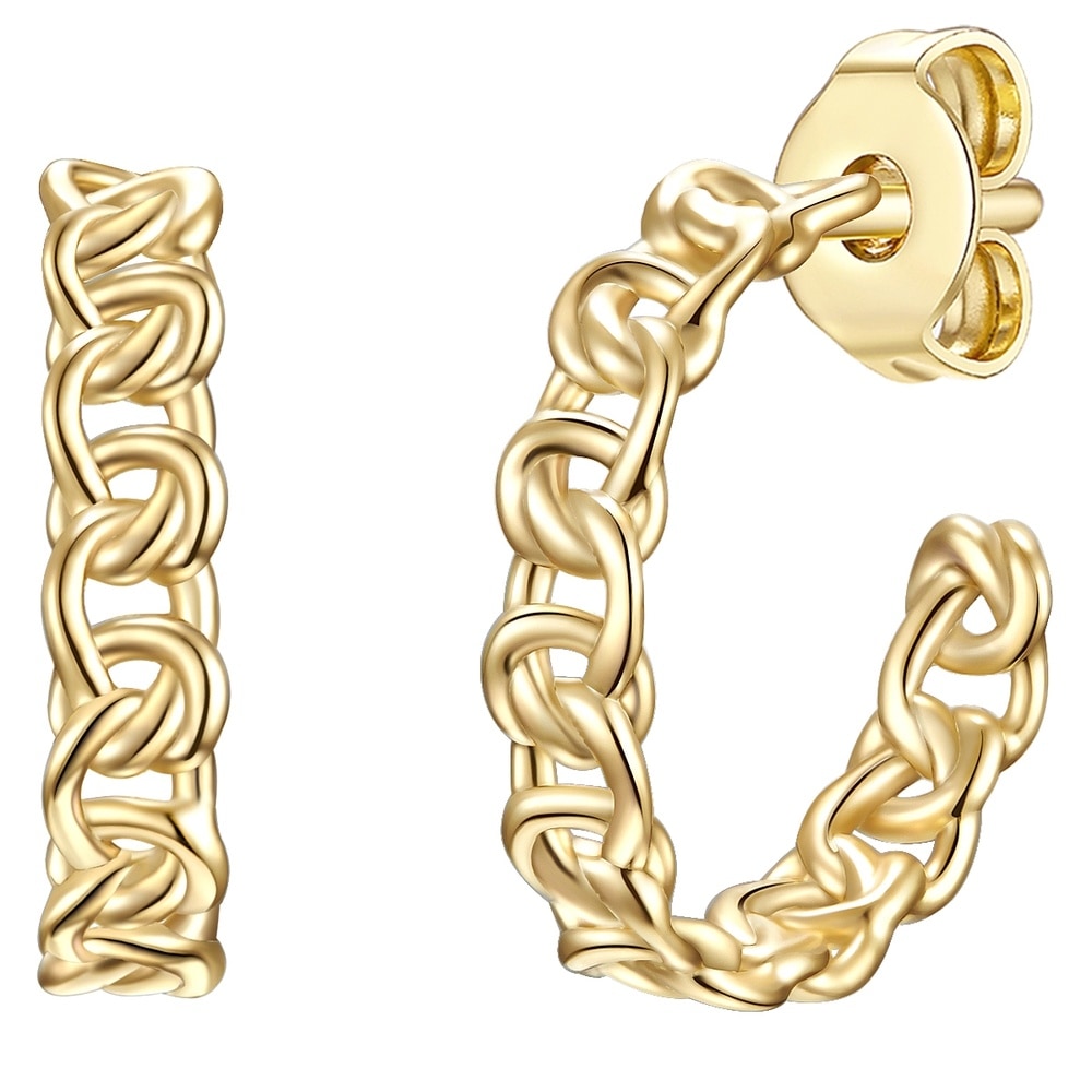 Glanzstücke München Créoles en argent Argent sterling en Or jaune Boucles d'oreilles