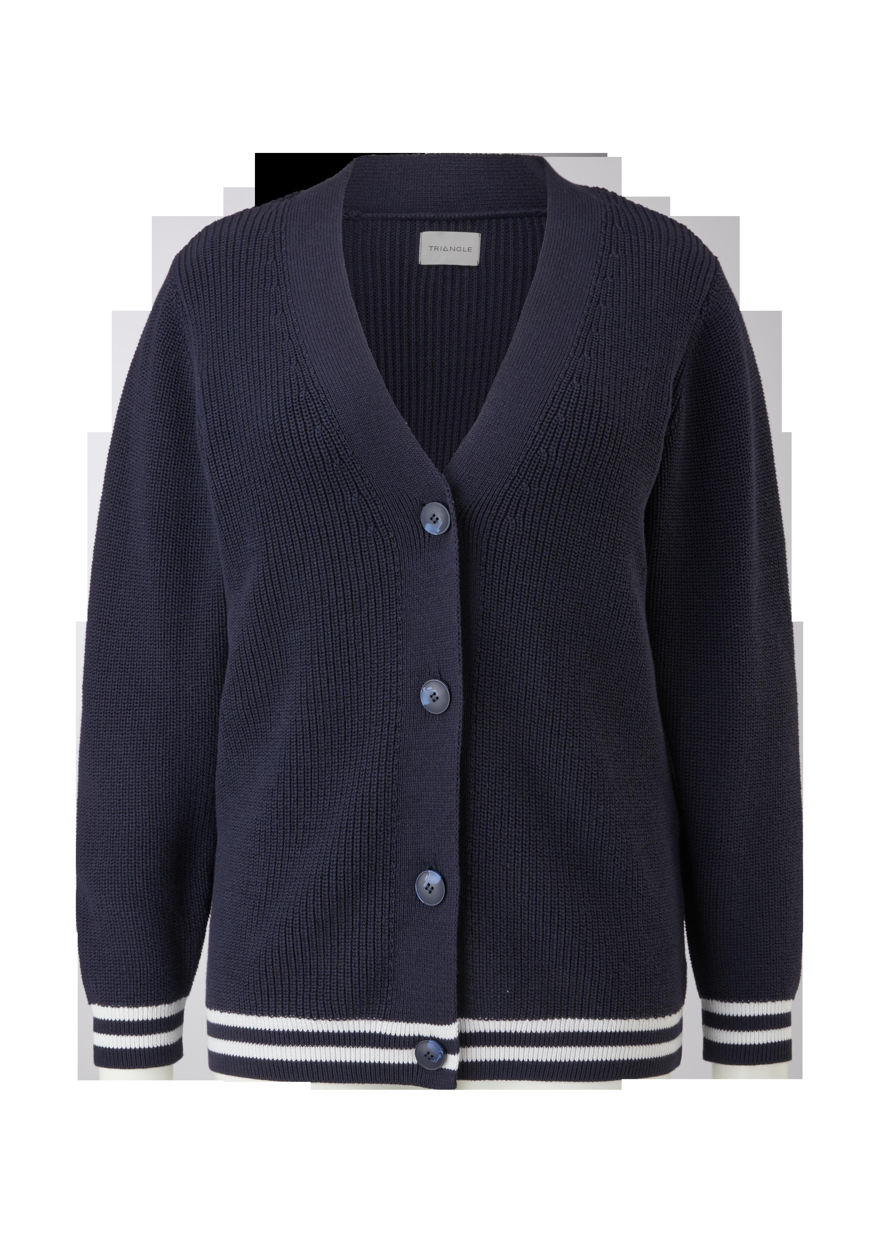 Strickjacke mit Kontraststreifen  2121968-5959