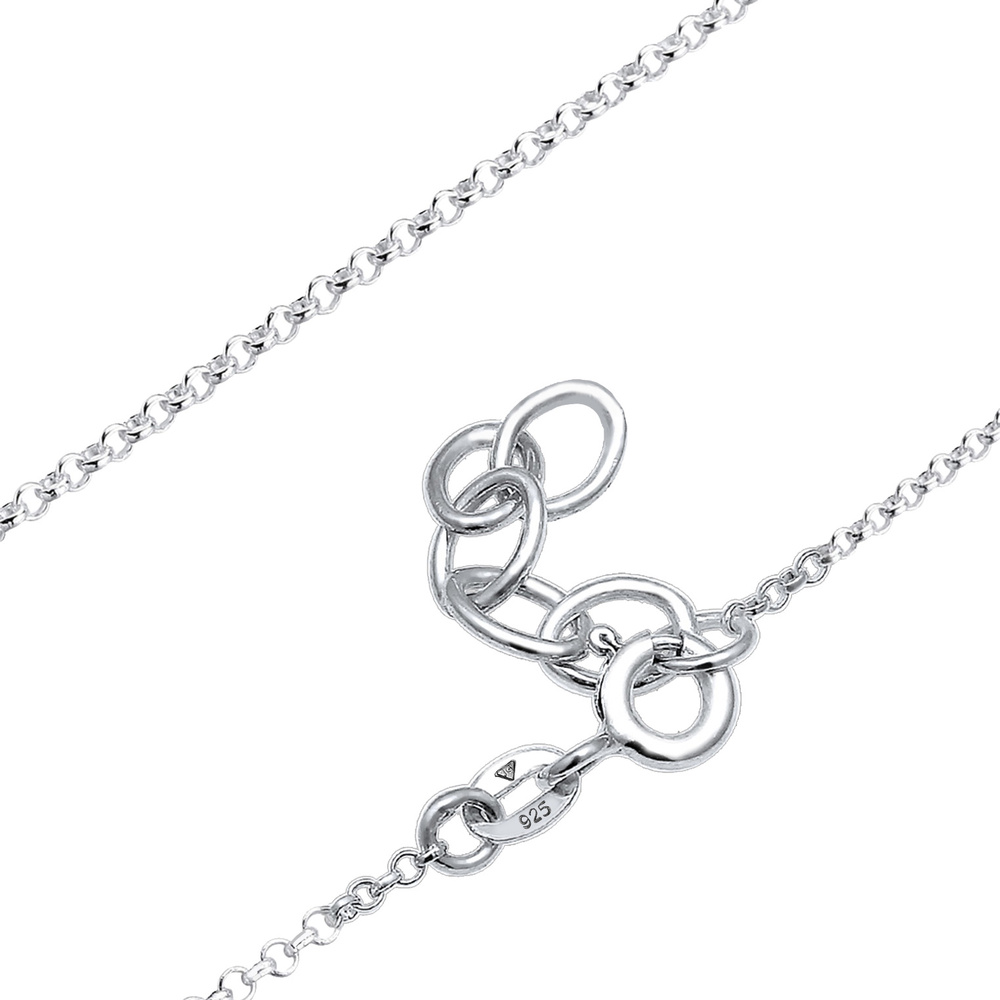 Elli Elli Collier Kinder Plättchen Kreis Coin Erbskette 925 Silber collier