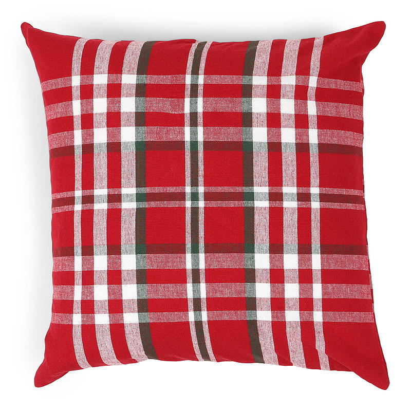 Home Putetrekk 45x45 cm bomull rutet rød