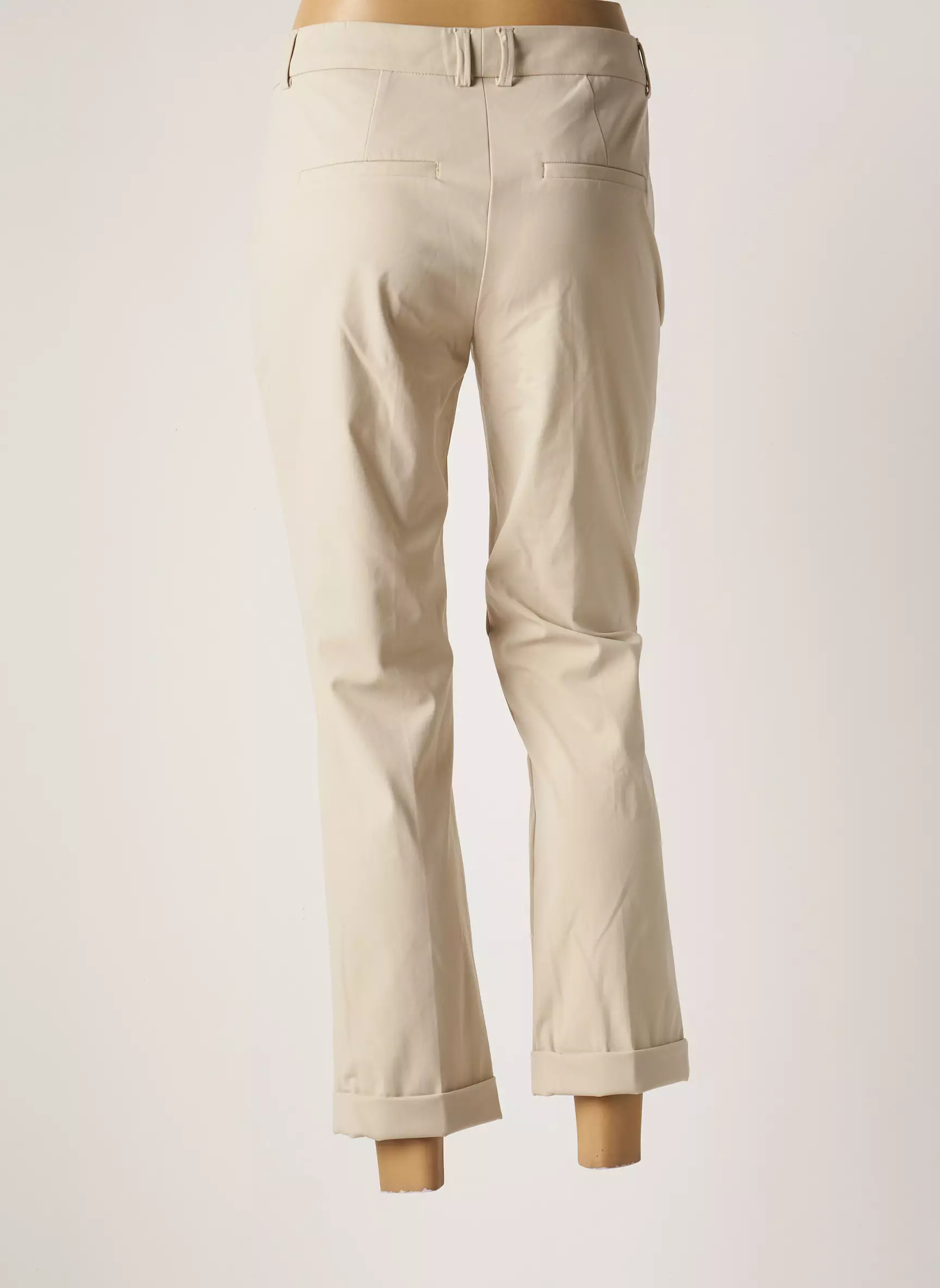 Anna Montana Pantalon7 8 Femme couleur beige