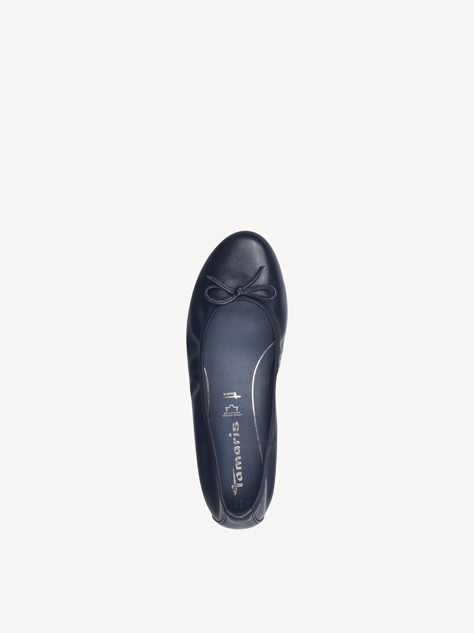 Ballerine en cuir - bleu