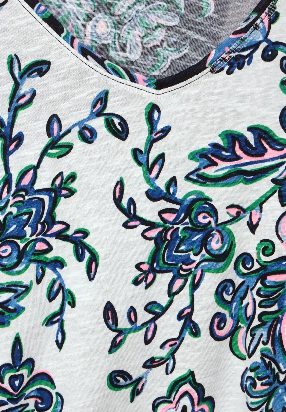 CECIL Shirt mit Ornament Print