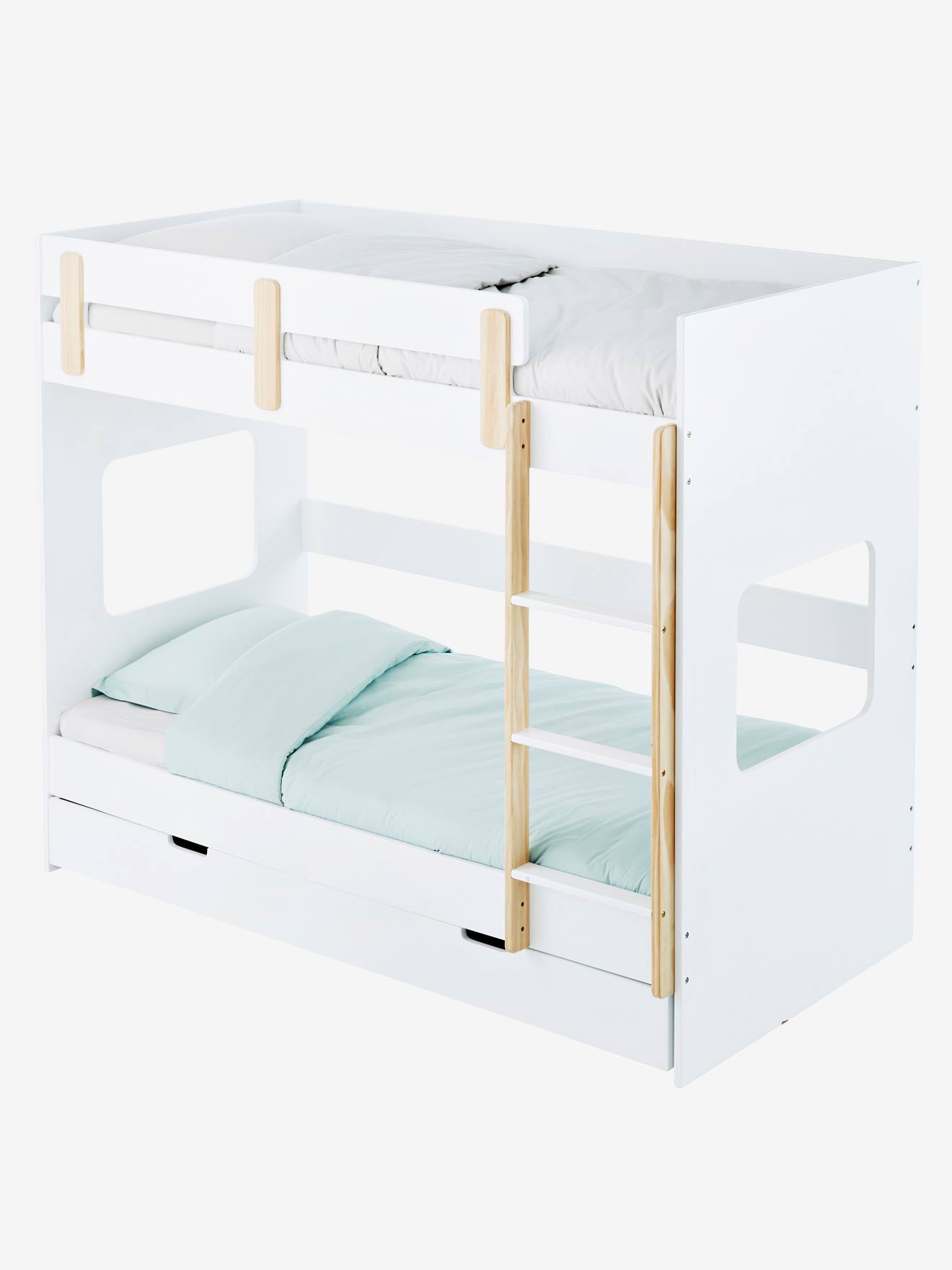 Vertbaudet Kinderbett Stockbett EVEREST XL - weiß/natur
