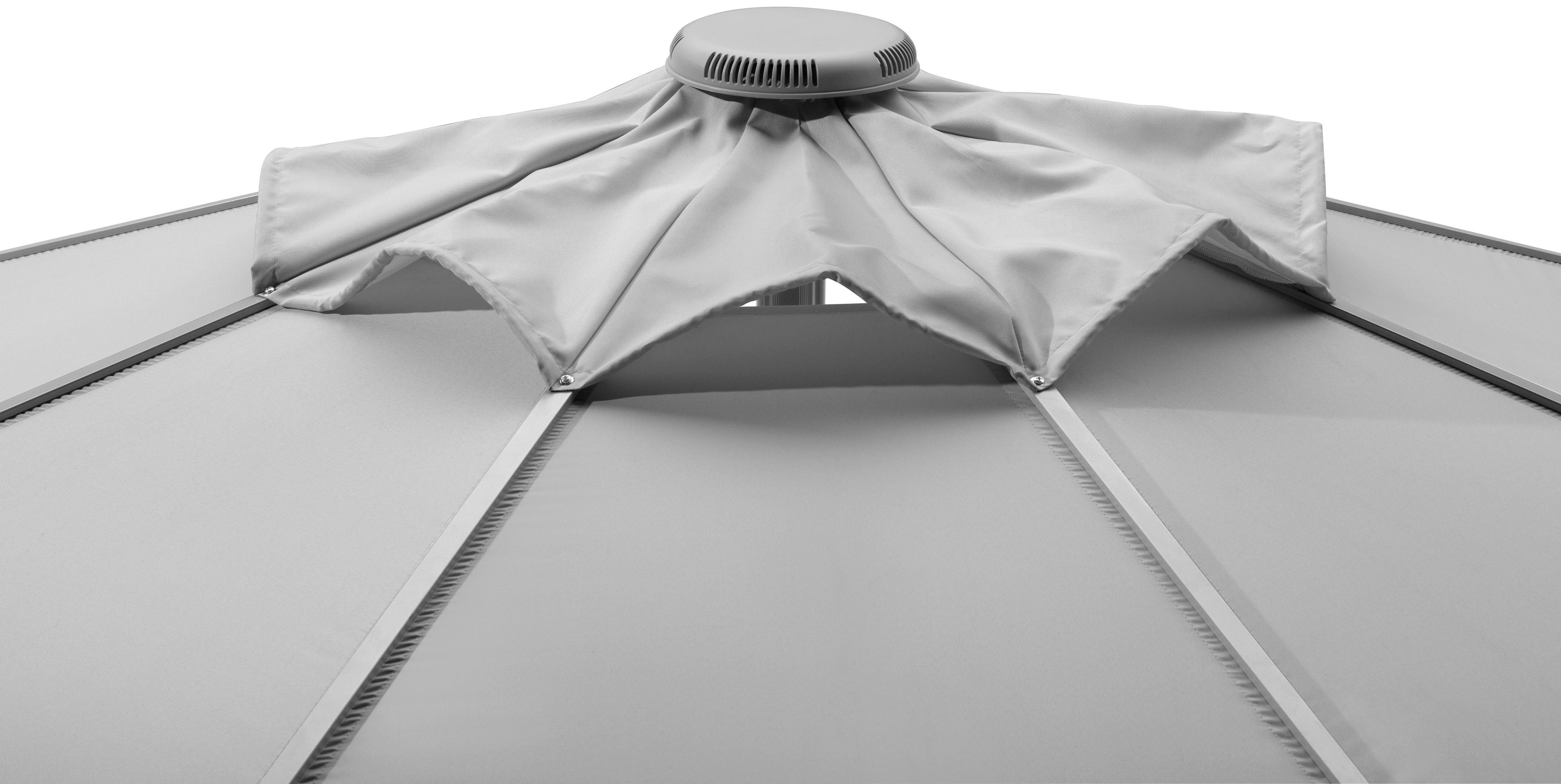 Schneider Schirme Marktschirm Rooftop, ØxH: 350x275 cm, Alu/Polyester, inkl. Plattenständer/Schutzhülle