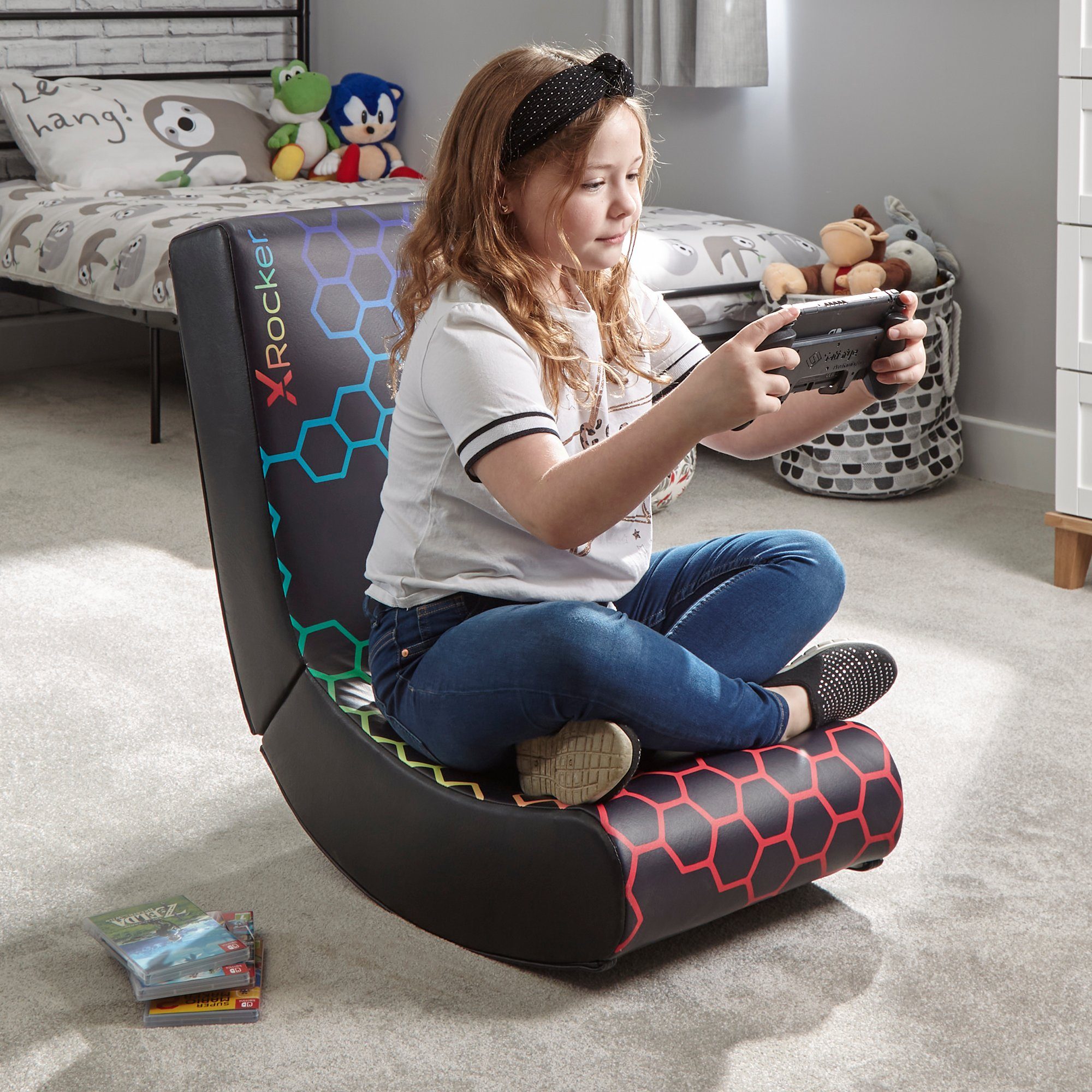 X Rocker Kindersessel Video Rocker Gaming Bodensessel, für Kinder