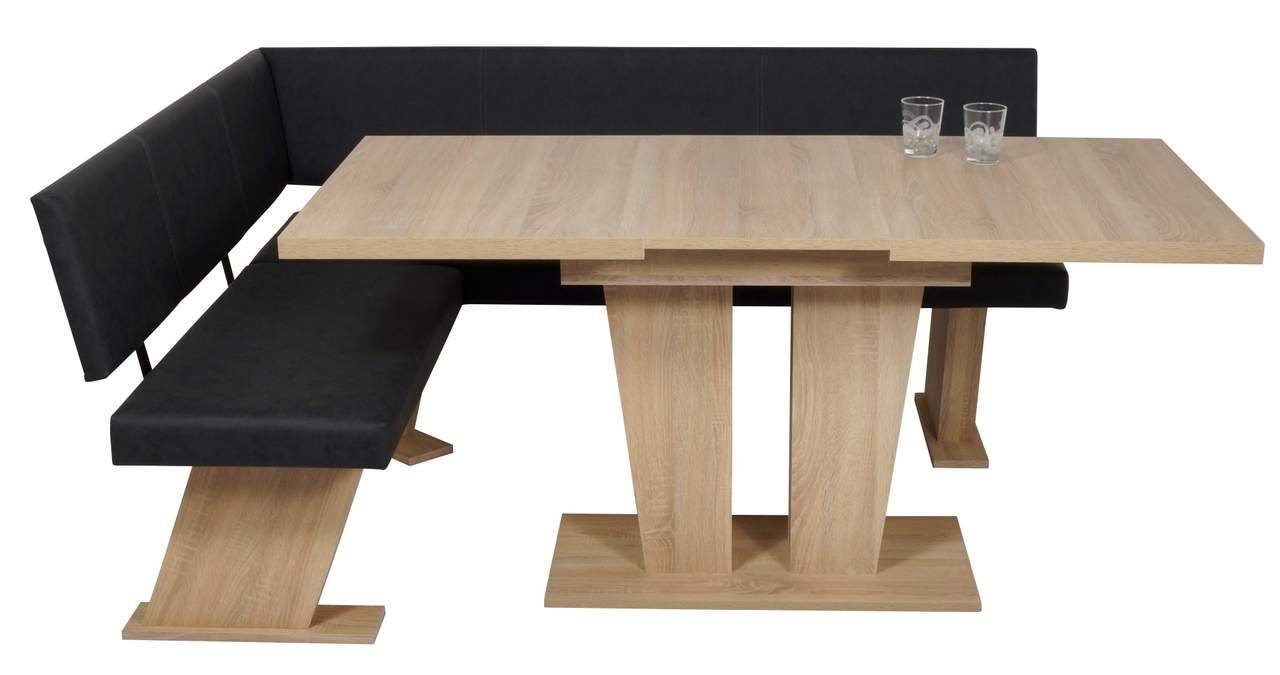 Trendmöbel24 Eckbankgruppe Eckbankgruppe Eckbank Essgruppe VERONA 150 x 181 cm Sonoma Eiche, (4-tlg)