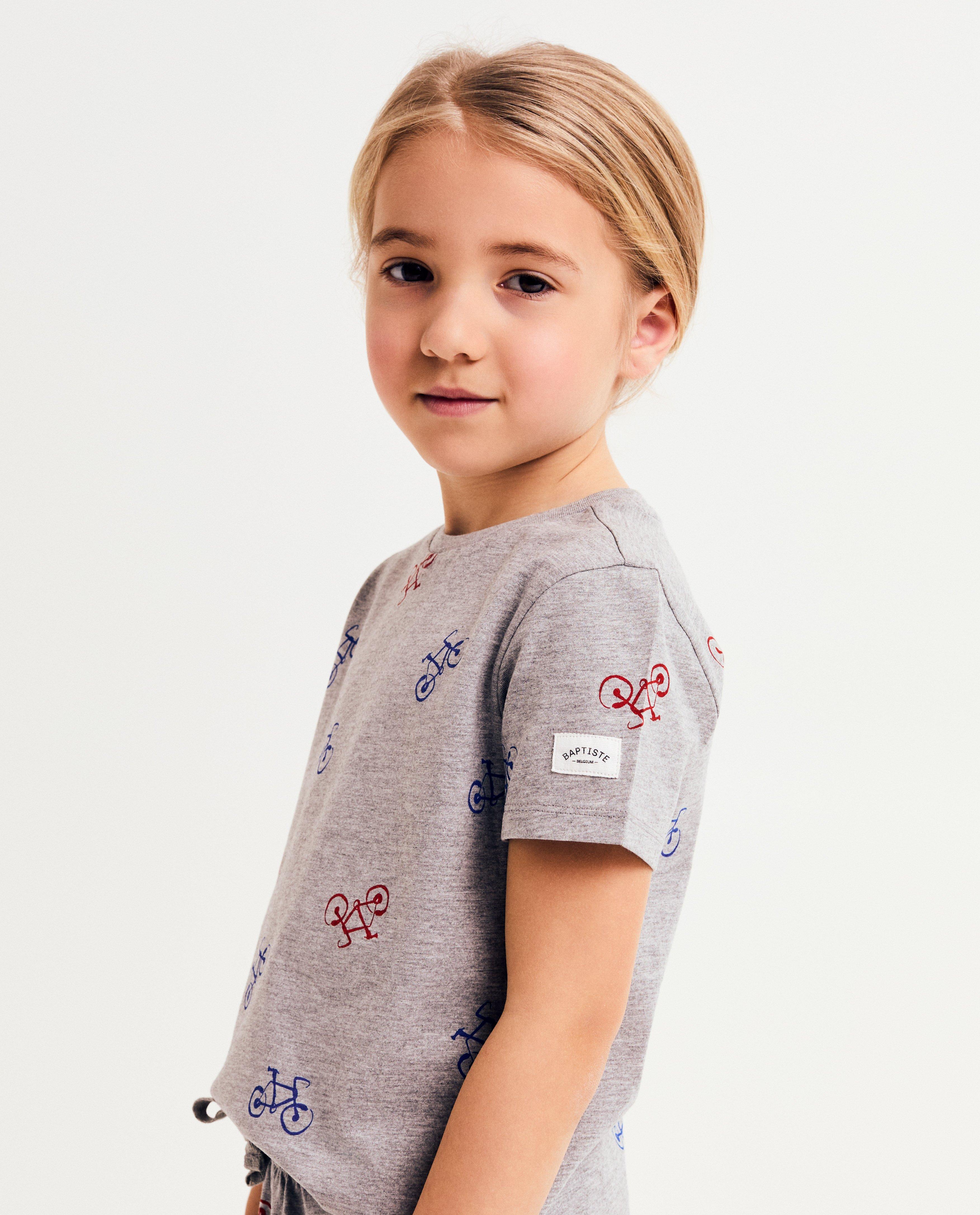 Pijamale Baptiste cu imprimeu de bicicletă de curse, unisex, 98-128 gri