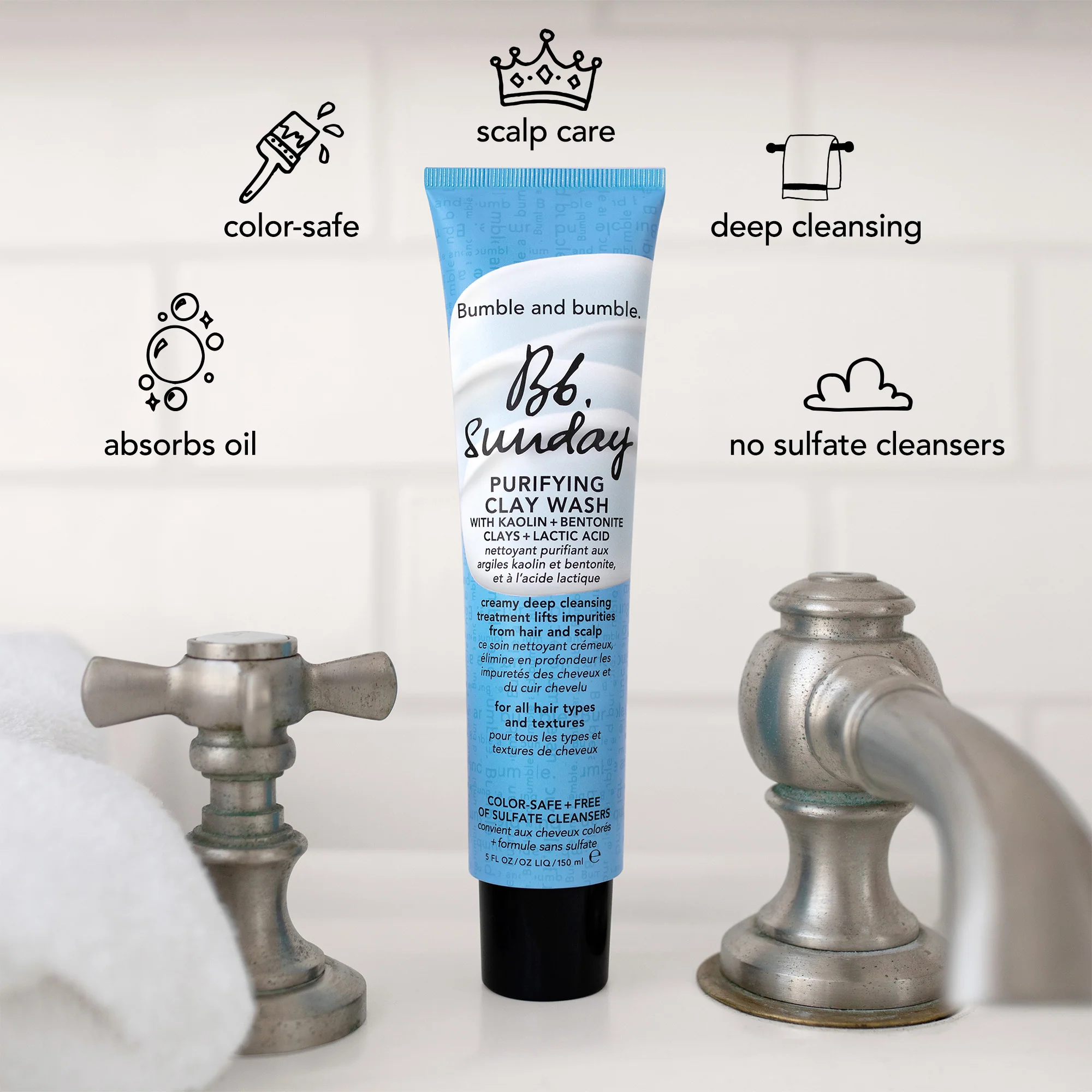 Shampoo Purificante de Argila Sunday - Tratamento para o Couro Cabeludo