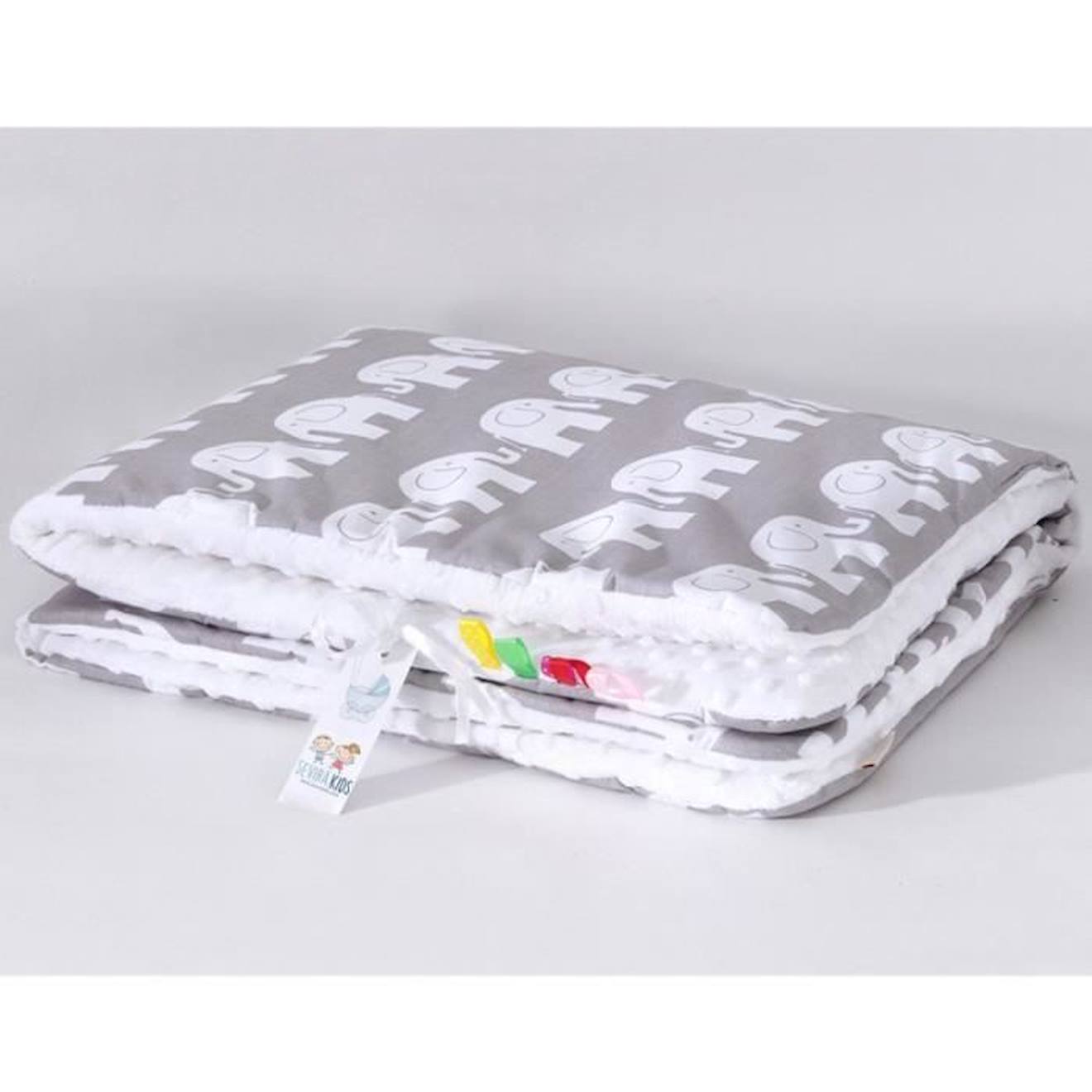 Couverture bébé en coton et minky