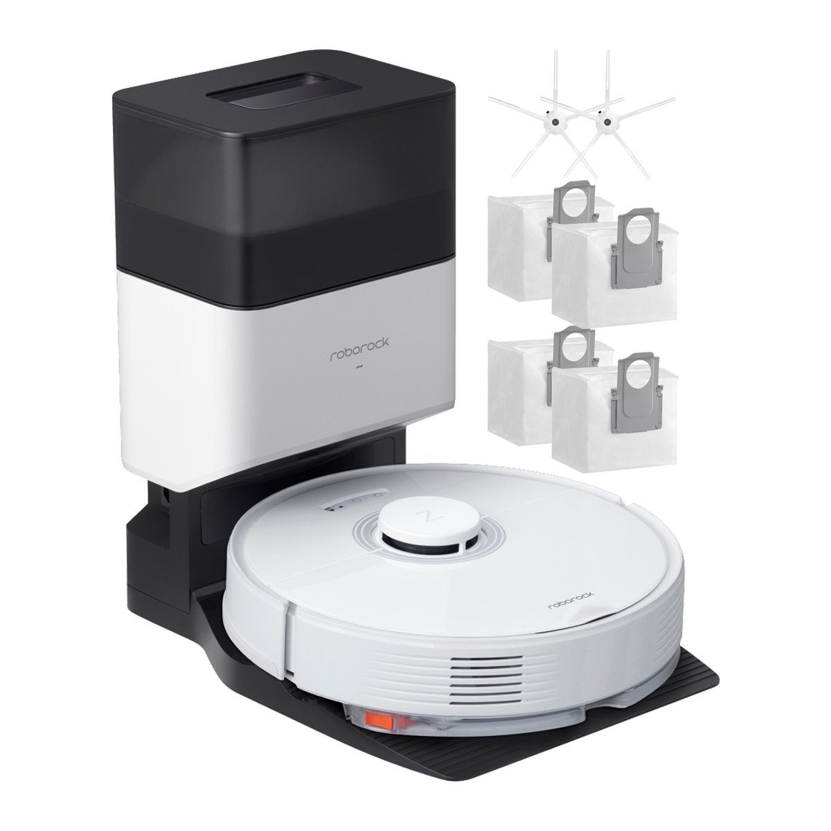 Roborock Saugroboter Q7 Max+ mit Zubehör-Set, 58,00 W, 4200Pa, Intelligente Staubsammlung, mit Saugstation (2,5L), Teppichboden reinigen, 3D-Map, LiDAR-Navigation, App-Steuerung