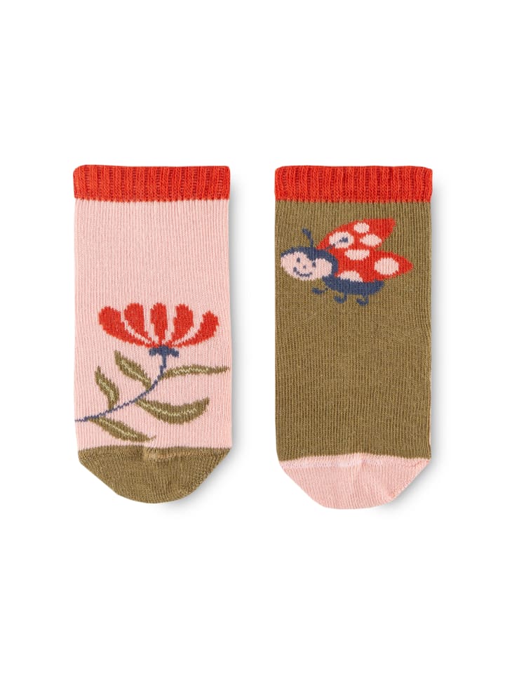 Sigikid Socken-Set 3er happy ladybug in Rot/Rosa/Grün günstig kaufen
