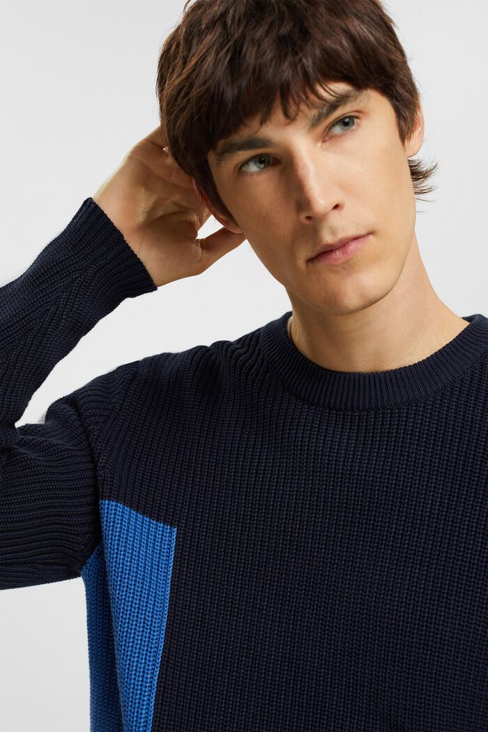 Strickpullover im Colorblock-Design