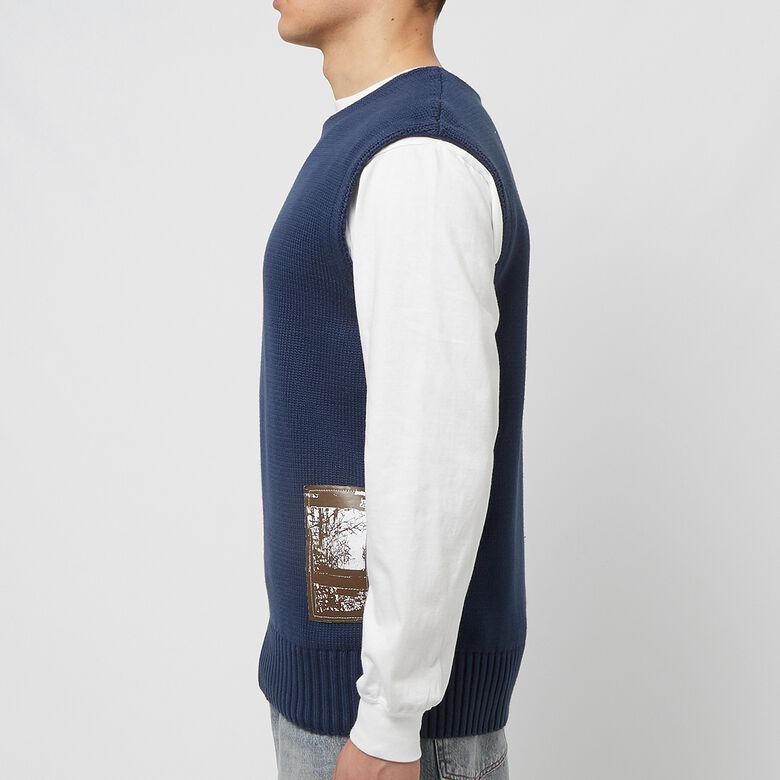 GR10K Cotton Knit Vest navy