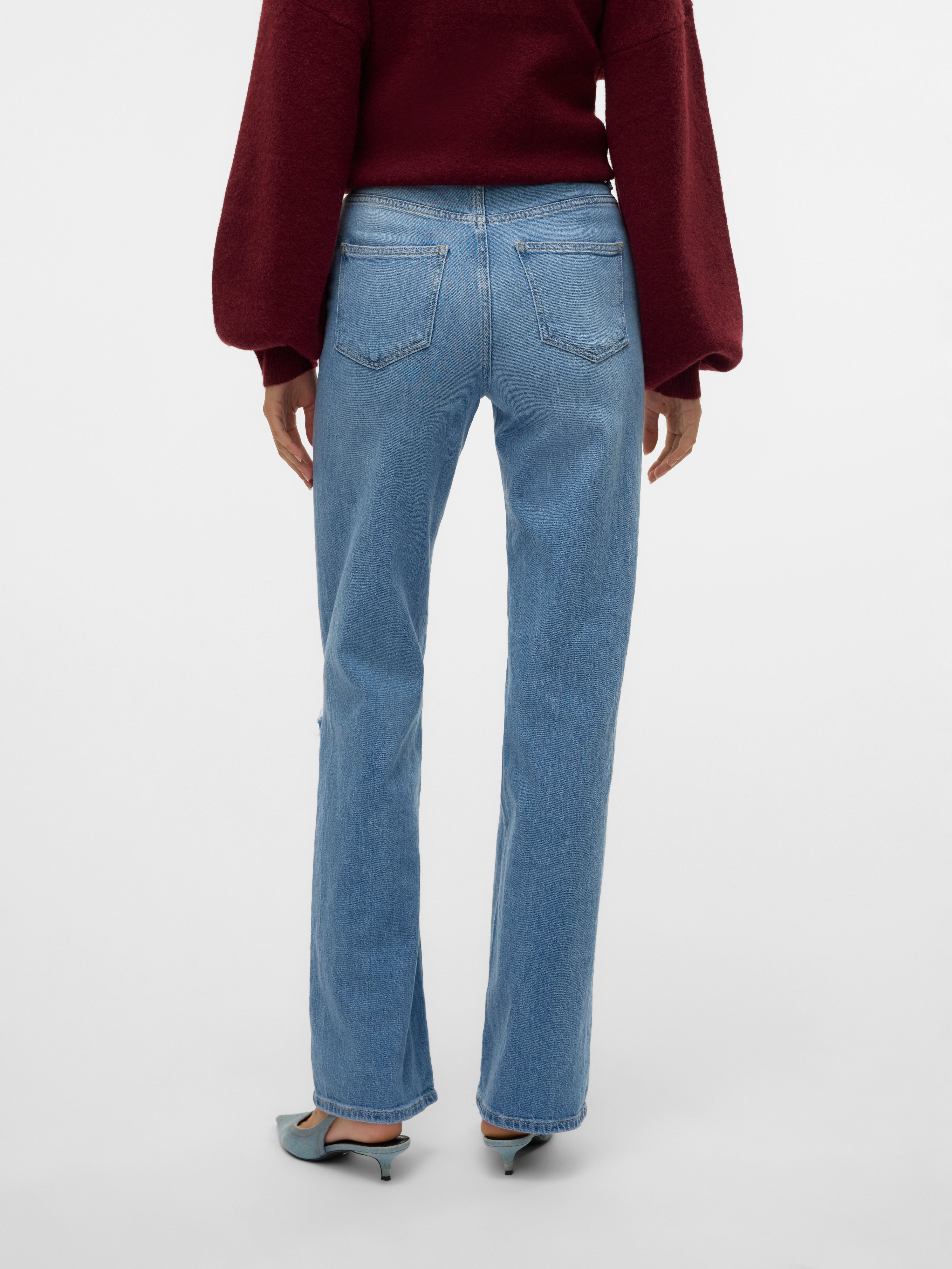VMTESSA Hohe Taille Weiter Beinschnitt Jeans