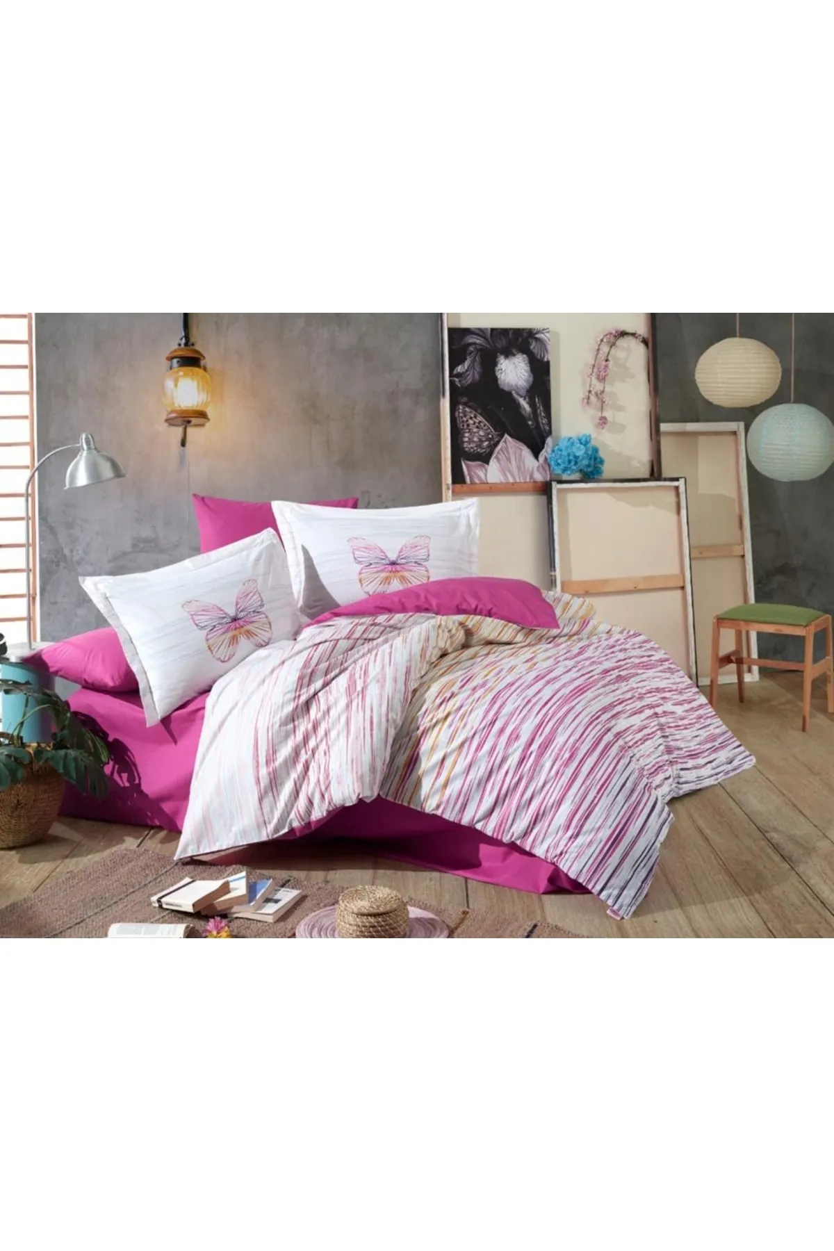 Hobby  Eldora Doppelbett-Bettbezug-Set, Fuchsia