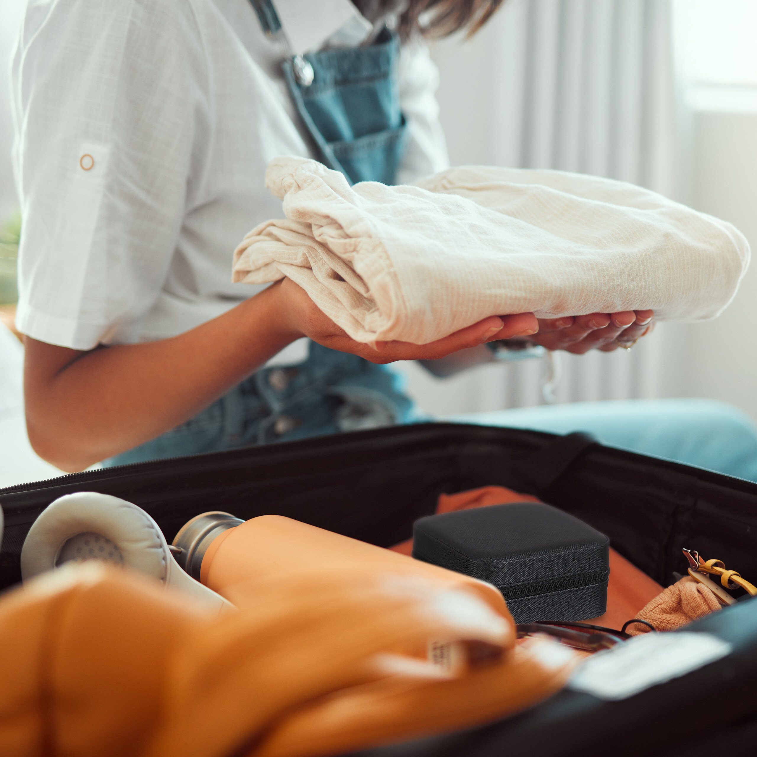 relaxdays Schmuckkasten Schmuckkästchen für Reisen, Weiß