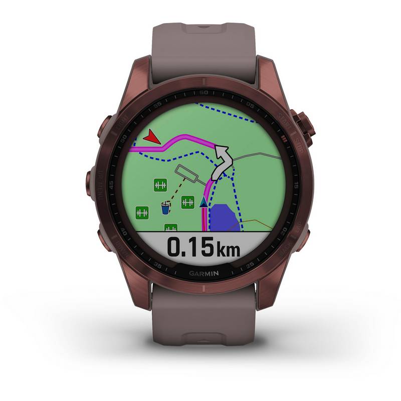 Garmin fenix 7S Sapphire Solar Titan Sportuhr