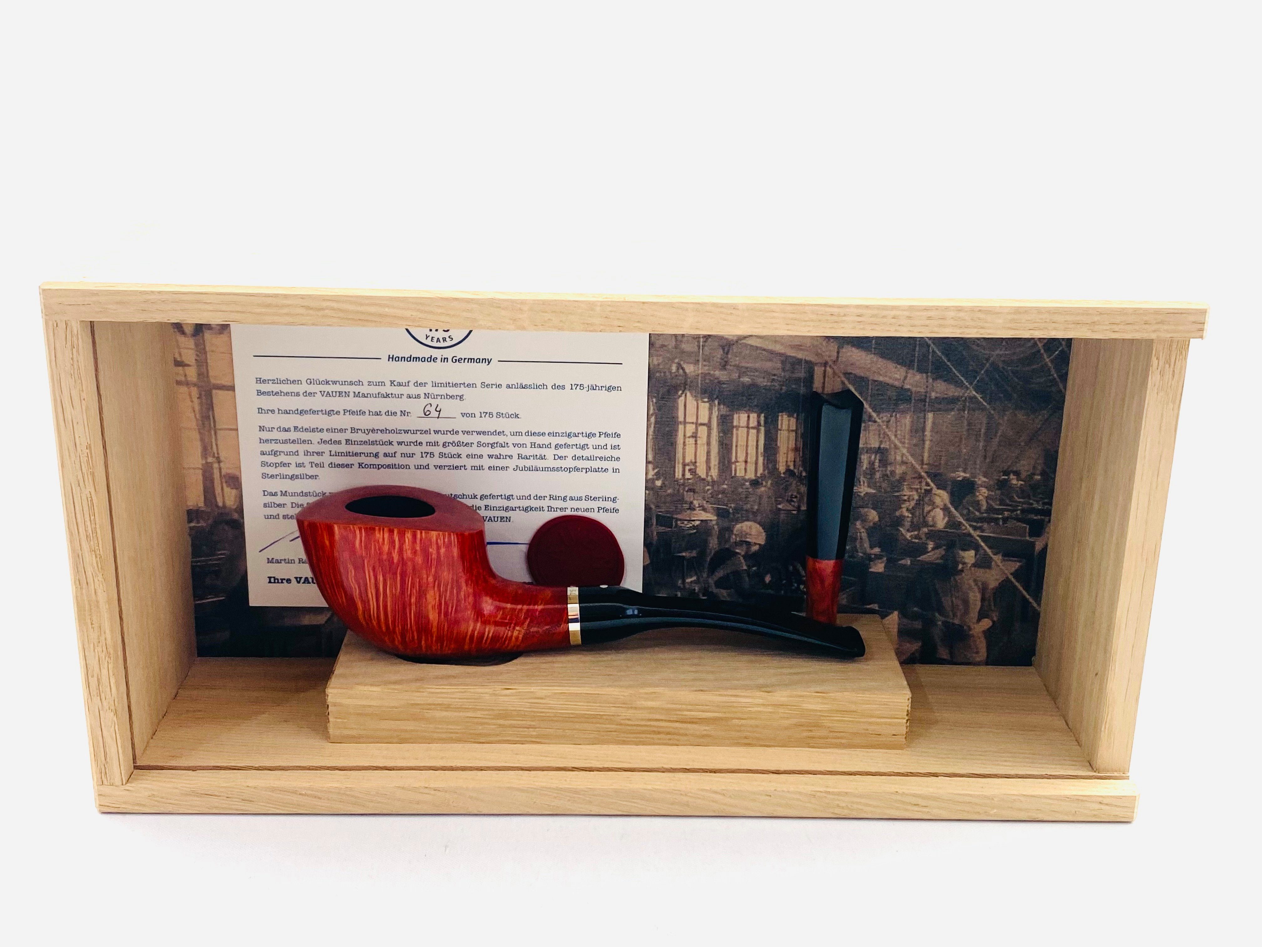 VAUEN Handpfeife Pfeife 175 Jahre Jubiläumspfeife Einzelstück Limited Nr. 64/175