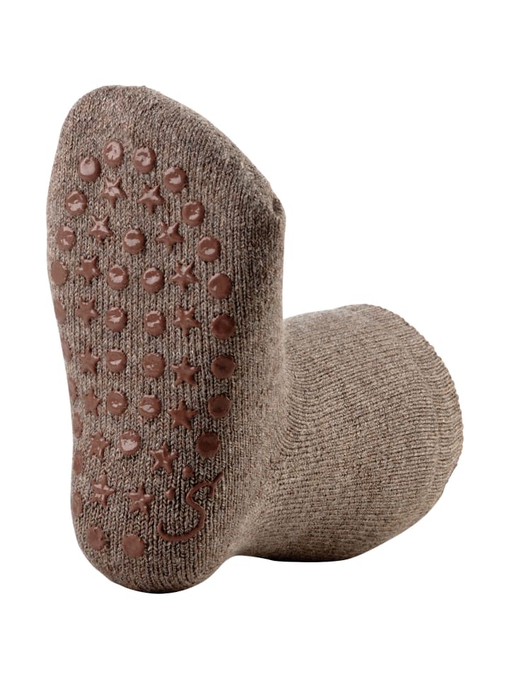 Sterntaler ABS Socken Wolle uni in braun mel. günstig kaufen