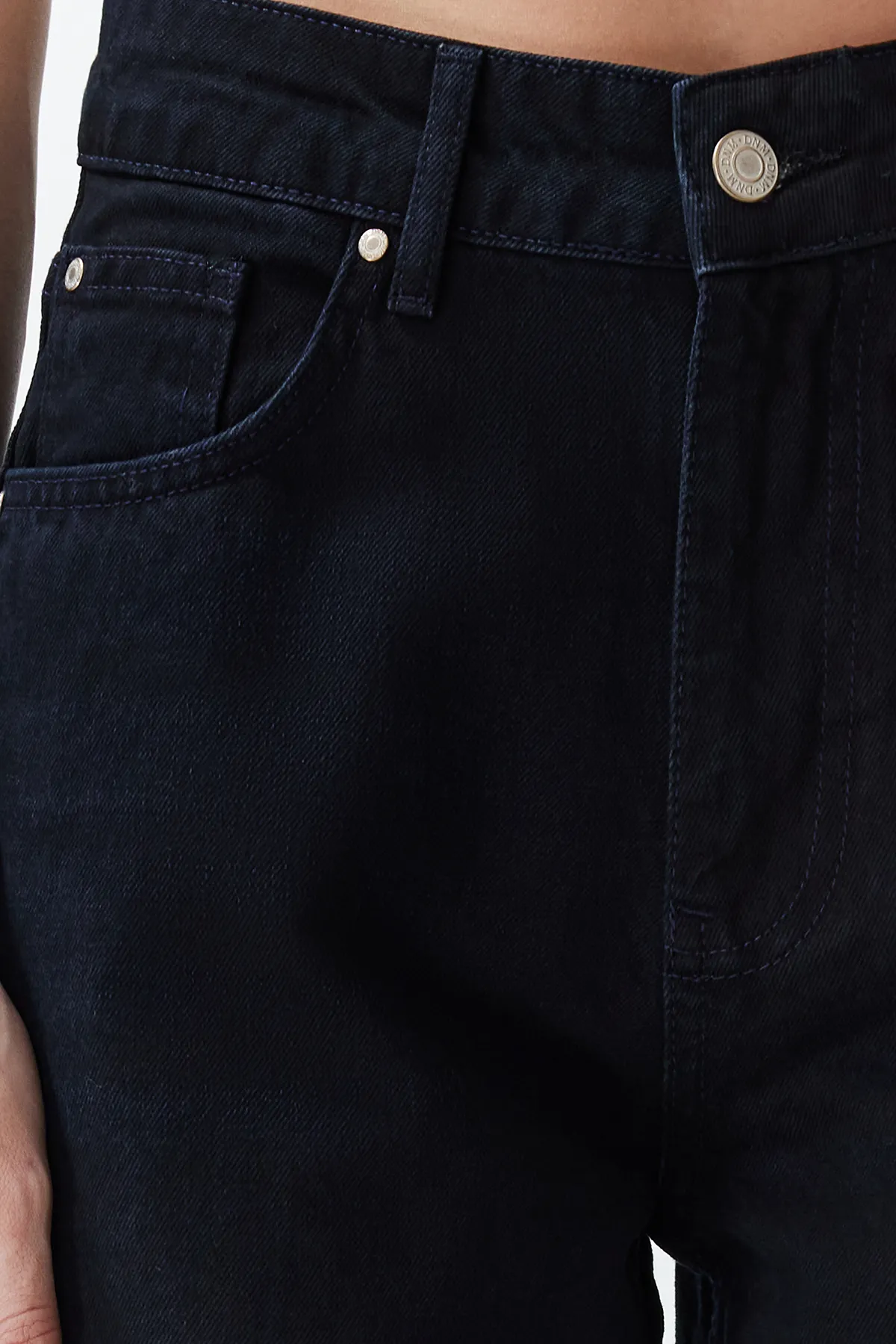 Trendyol Collection  Mitternachtsblaue Jeans mit hoher Taille und weitem Bein TWOSS24JE00305